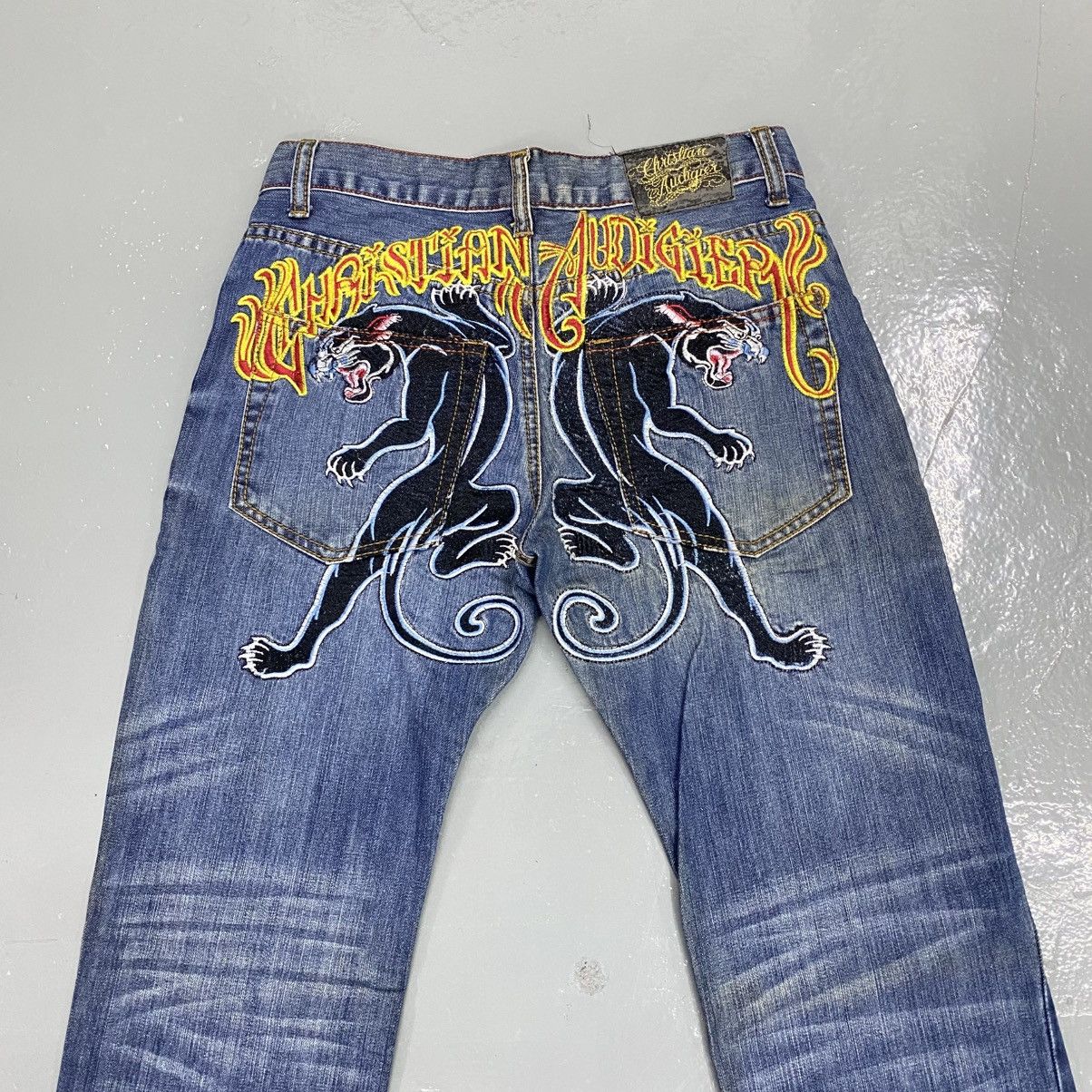Christian Audigier Vintage Christian Audigier Y2K Jeans Ed Hardy Jacket Flare Size US 32 / EU 48 - 1 Thumbnail