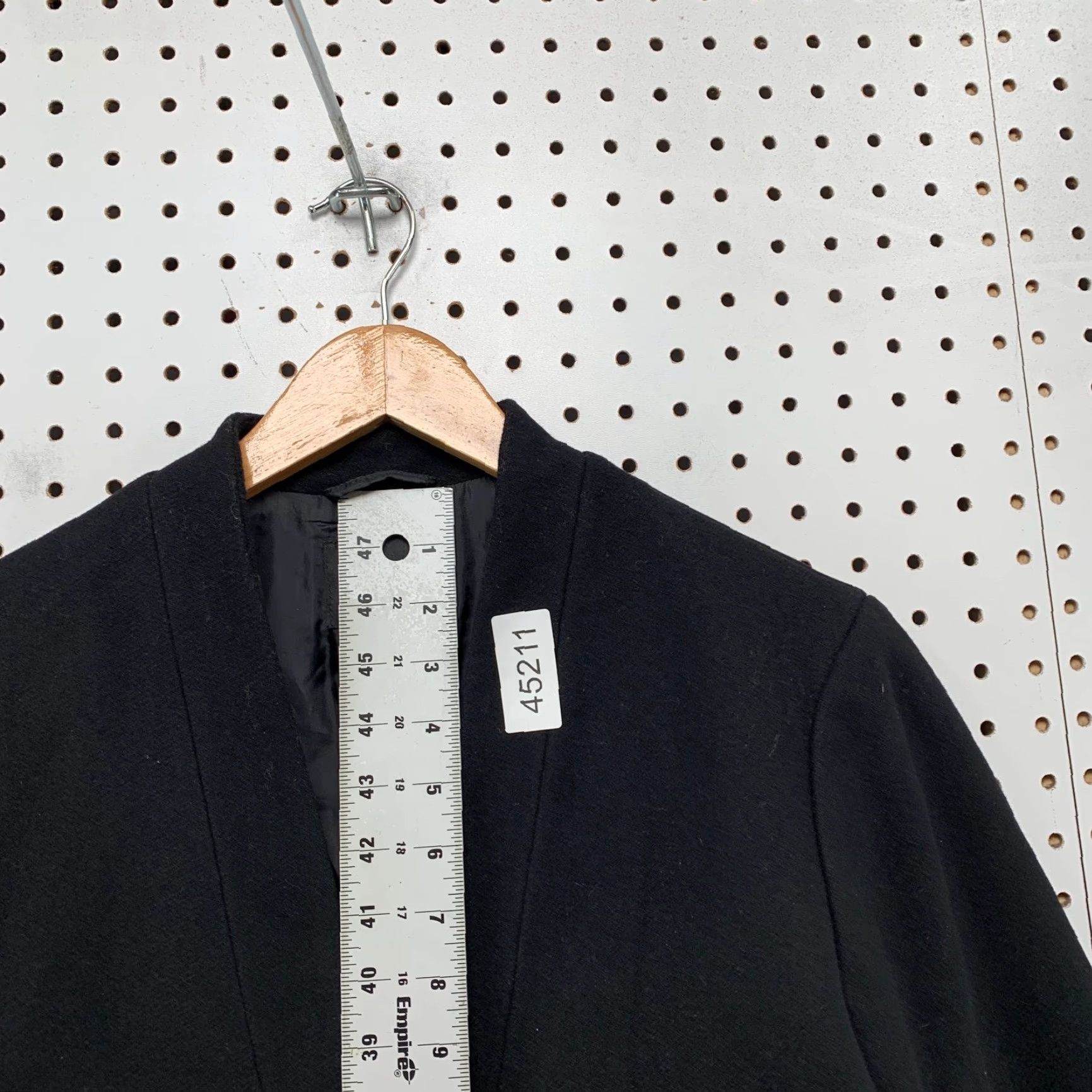 Express Express Wool Coat Womens XL Black Snap Overcoat Business Casual Warm Size XL / US 12-14 / IT 48-50 - 6 Thumbnail