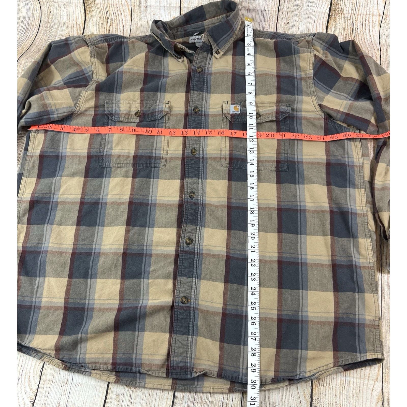 Carhartt Carhartt Plaid Shirt Button-Up Long Sleeve 2XL Men Cotton Multicolor Pattern Button-Down Collar Original Fit Regular Relaxed Good Condition Size US XXL / EU 58 / 5 - 3 Thumbnail