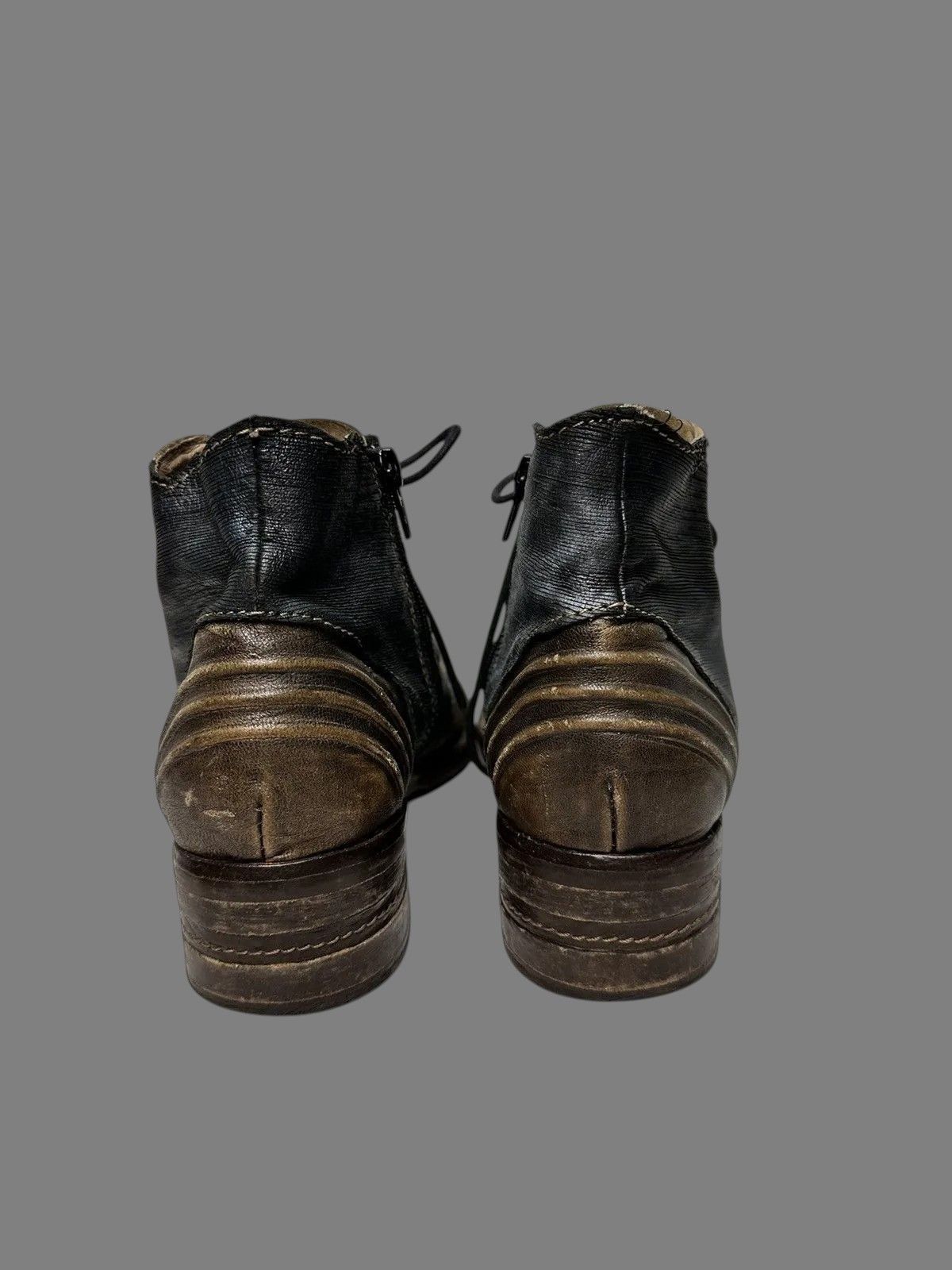 14th Addiction AS 98 Style Italian Leather Boots with Metal Zip Detail Size US 9 / IT 39 - 7 Thumbnail