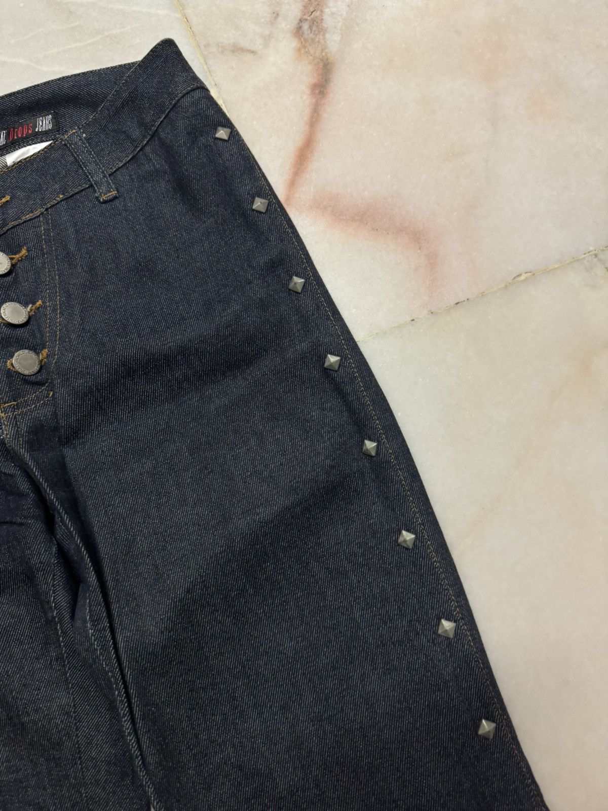 Seditionaries 💥PUNK💥MAISON MARGIELA STUDDED BELL BOTTOM BY JAPANESE INDIGO Size US 26 / EU 42 - 4 Thumbnail