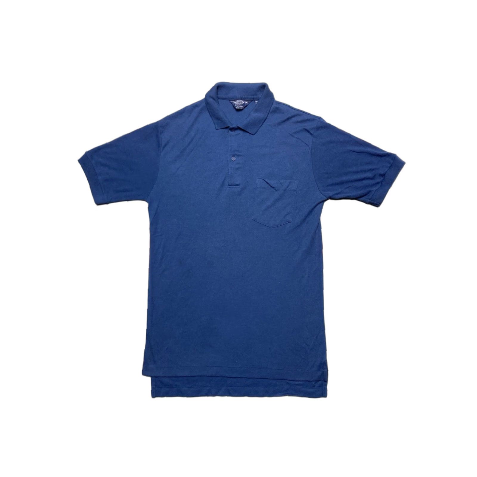 Vintage VINTAGE 80s Navy Blue Polo Shirt Short Sleeve Mens M JCPenney Poly Cotton 80s Polo Navy Blue Workwear Casual Shirt Mens Size US M / EU 48-50 / 2 - 1 Thumbnail