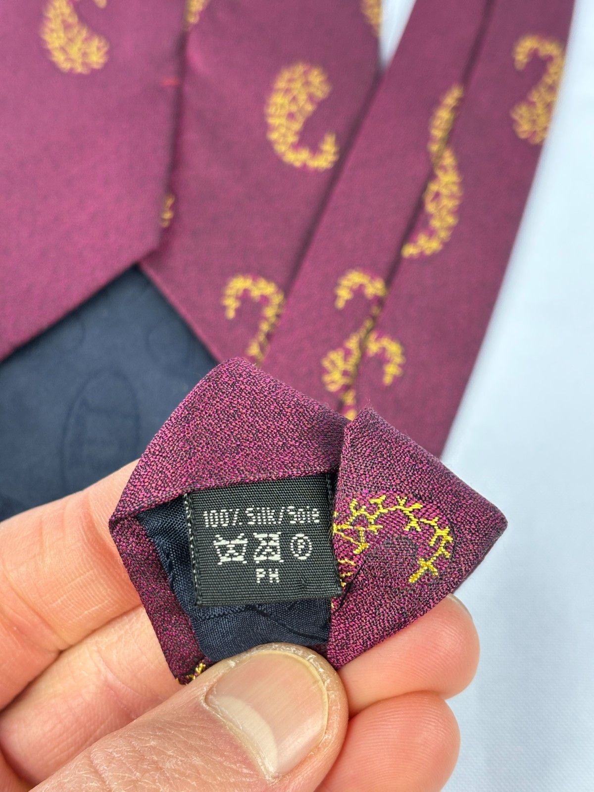 Alfred Dunhill Vintage Dunhill Paisley Silk Tie Made in UK Size ONE SIZE - 7 Thumbnail