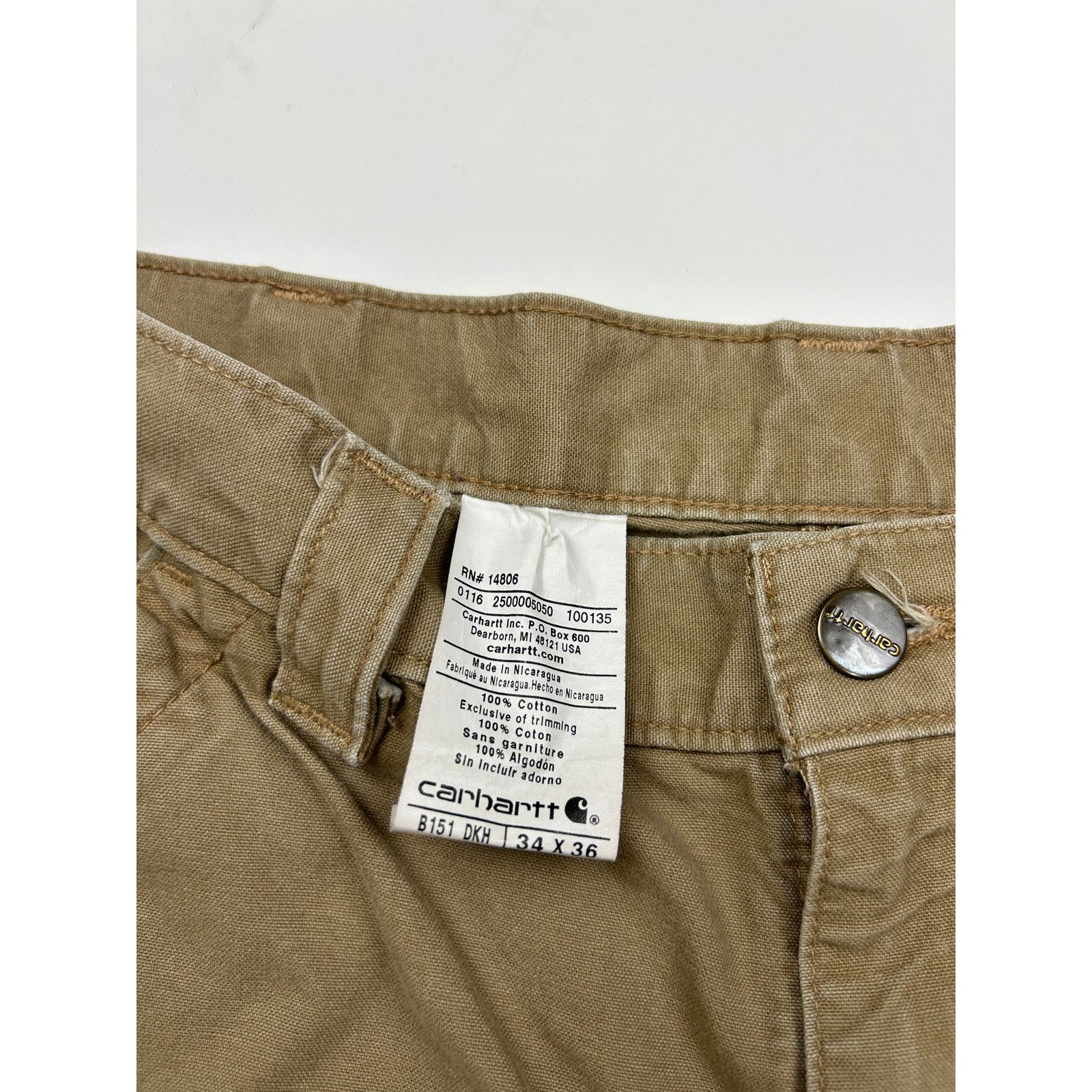 Carhartt Carhartt Canvas Work Wear Pants Size 35W Size US 35 - 3 Thumbnail