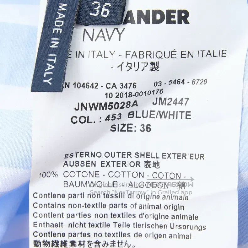 Jil Sander Jil Sander size 36 Ladies Blue and White Striped Shirt Dres Size 35" - 8 Thumbnail