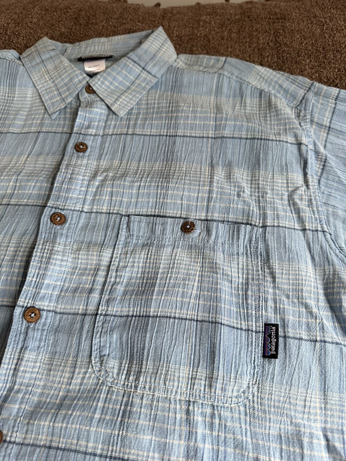 Patagonia × Vintage Y2K Vintage Patagonia Short Sleeve Button Up Size US L / EU 52-54 / 3 - 2 Thumbnail