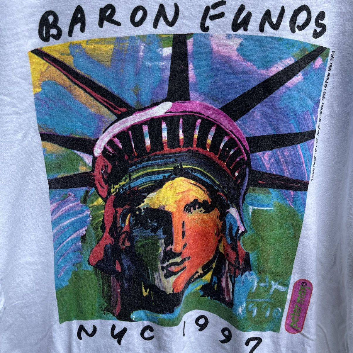 Arts & Science Vintage 90s PETERMAX Baron Funds photo art tee neomax Size US XL / EU 56 / 4 - 3 Thumbnail
