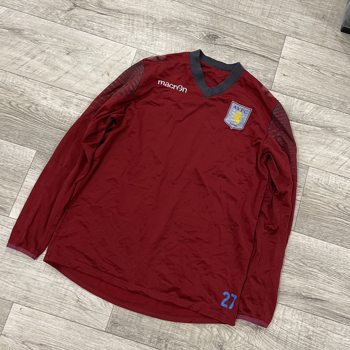 Macron × Vintage Aston villa macron retro jersey longsleeve goalkeeper Size US L / EU 52-54 / 3 - 1 Thumbnail
