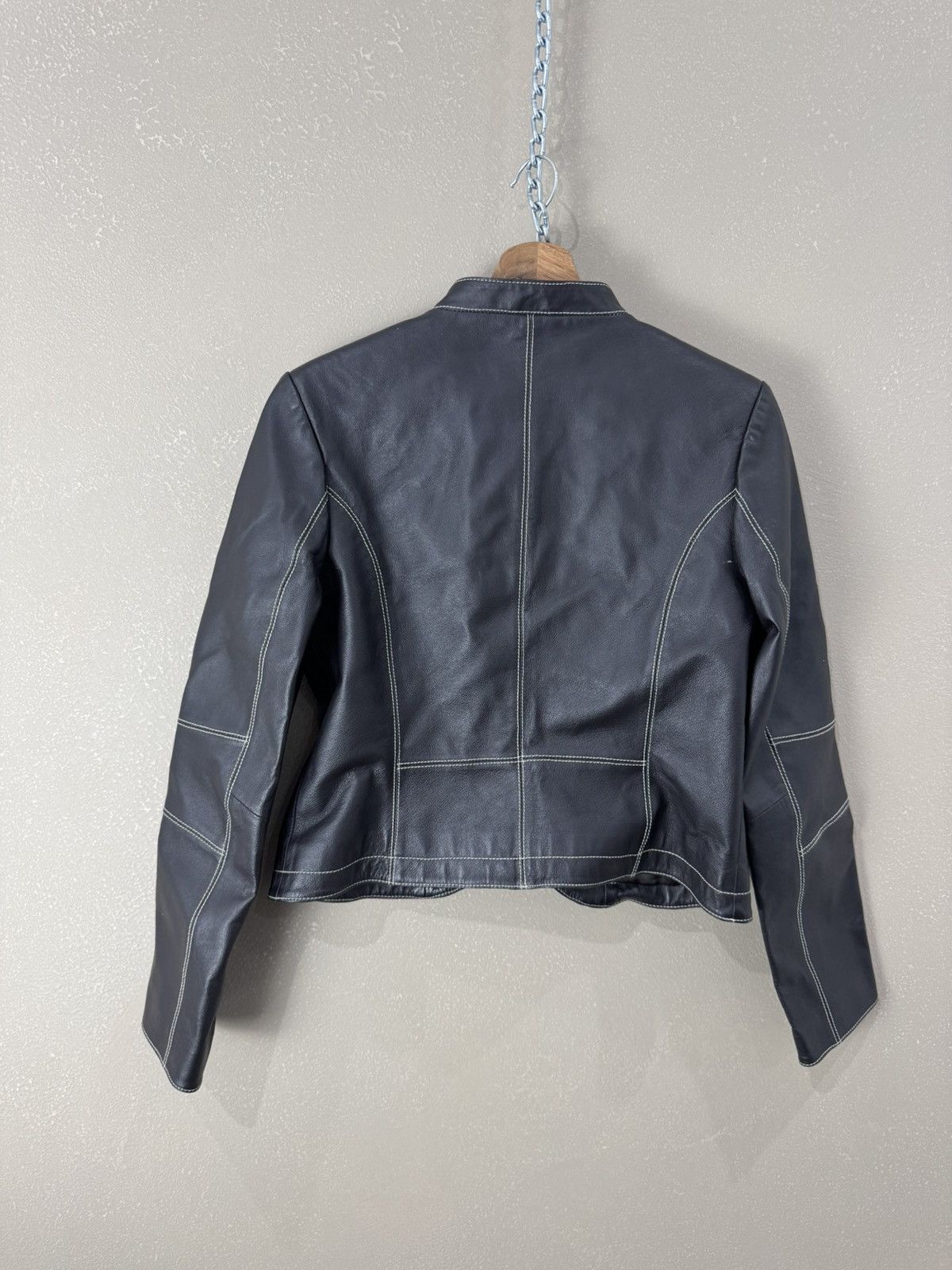 Other 2000s Italian real leather jacket Rick style Size M / US 6-8 / IT 42-44 - 2 Thumbnail