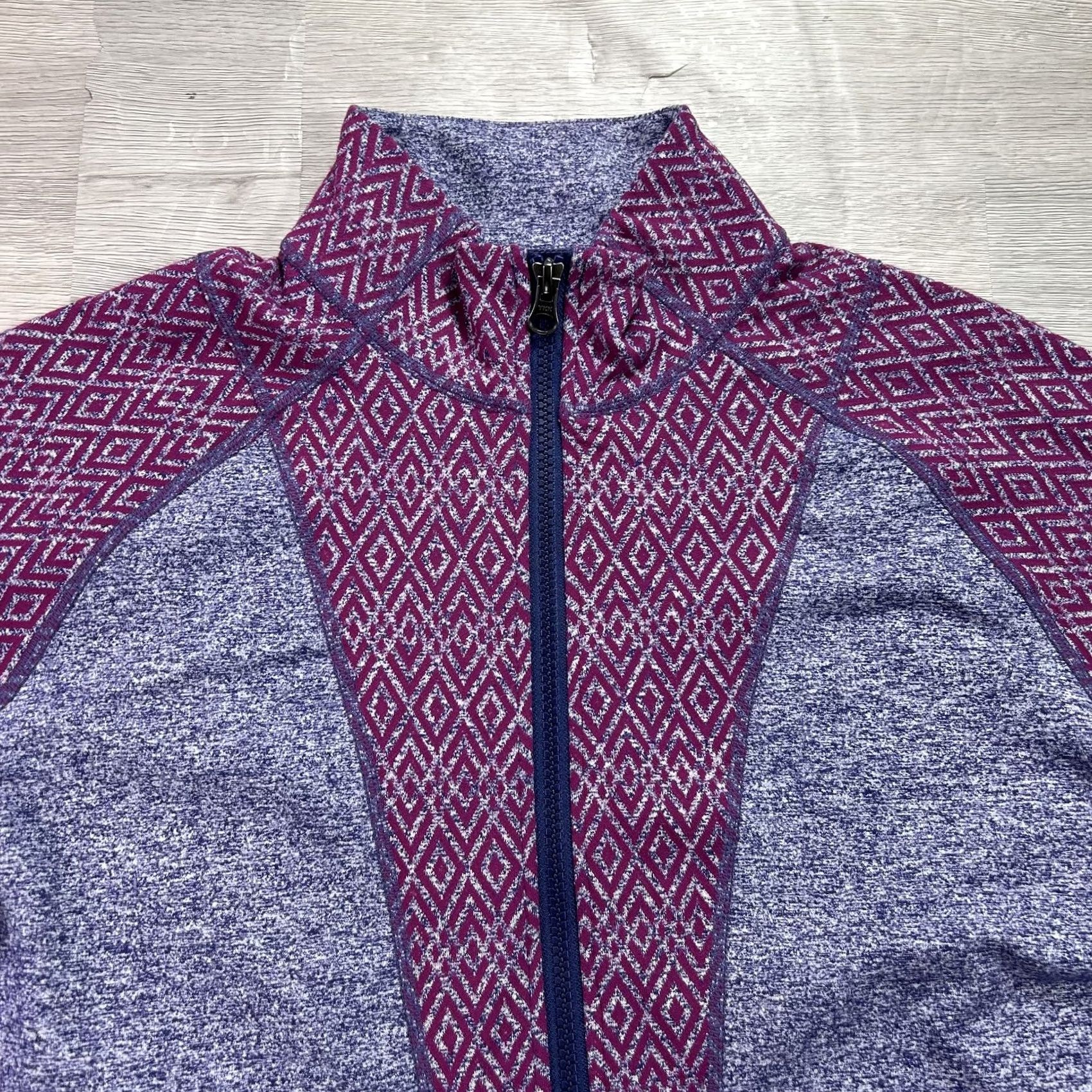 Marmot Marmot Jacket Womens Large Purple Full Zip Geometric Knit Stretch Hiking SCC-418 Size L / US 10 / IT 46 - 4 Thumbnail