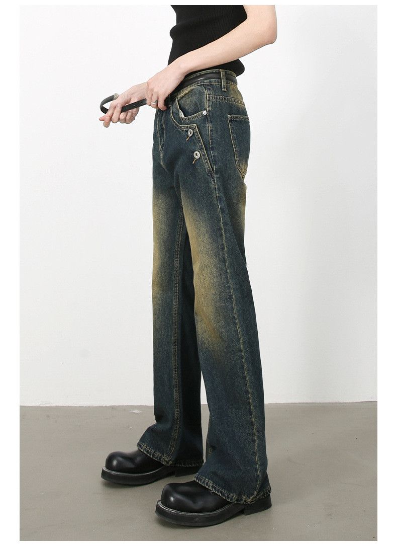 Japanese Brand × Jean American retro high street button flared jeans washed Size US 32 / EU 48 - 5 Thumbnail