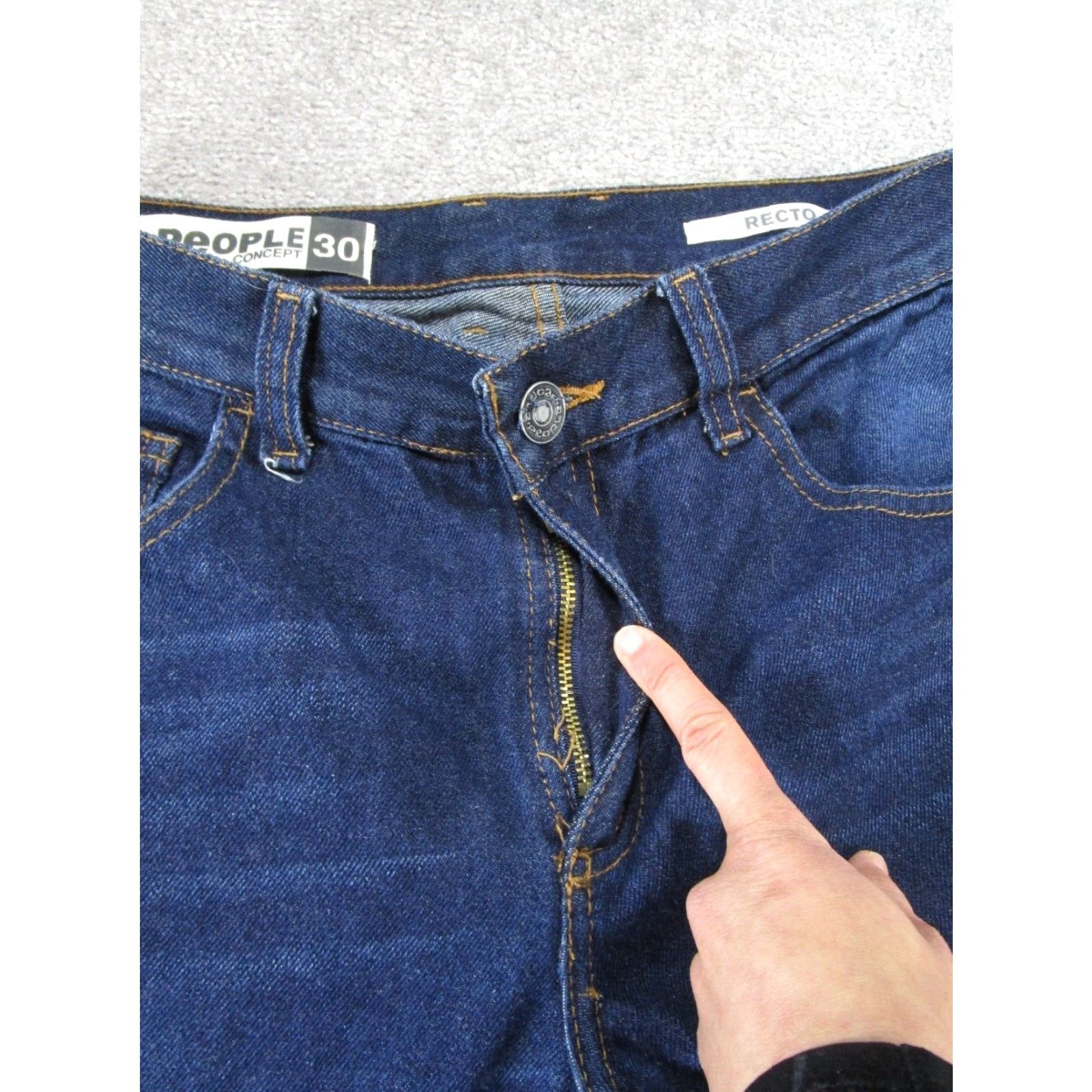 Vintage People Concept Jeans Mens 30 Recto Dark Wash Denim Shirt? Size US 30 / EU 46 - 3 Thumbnail