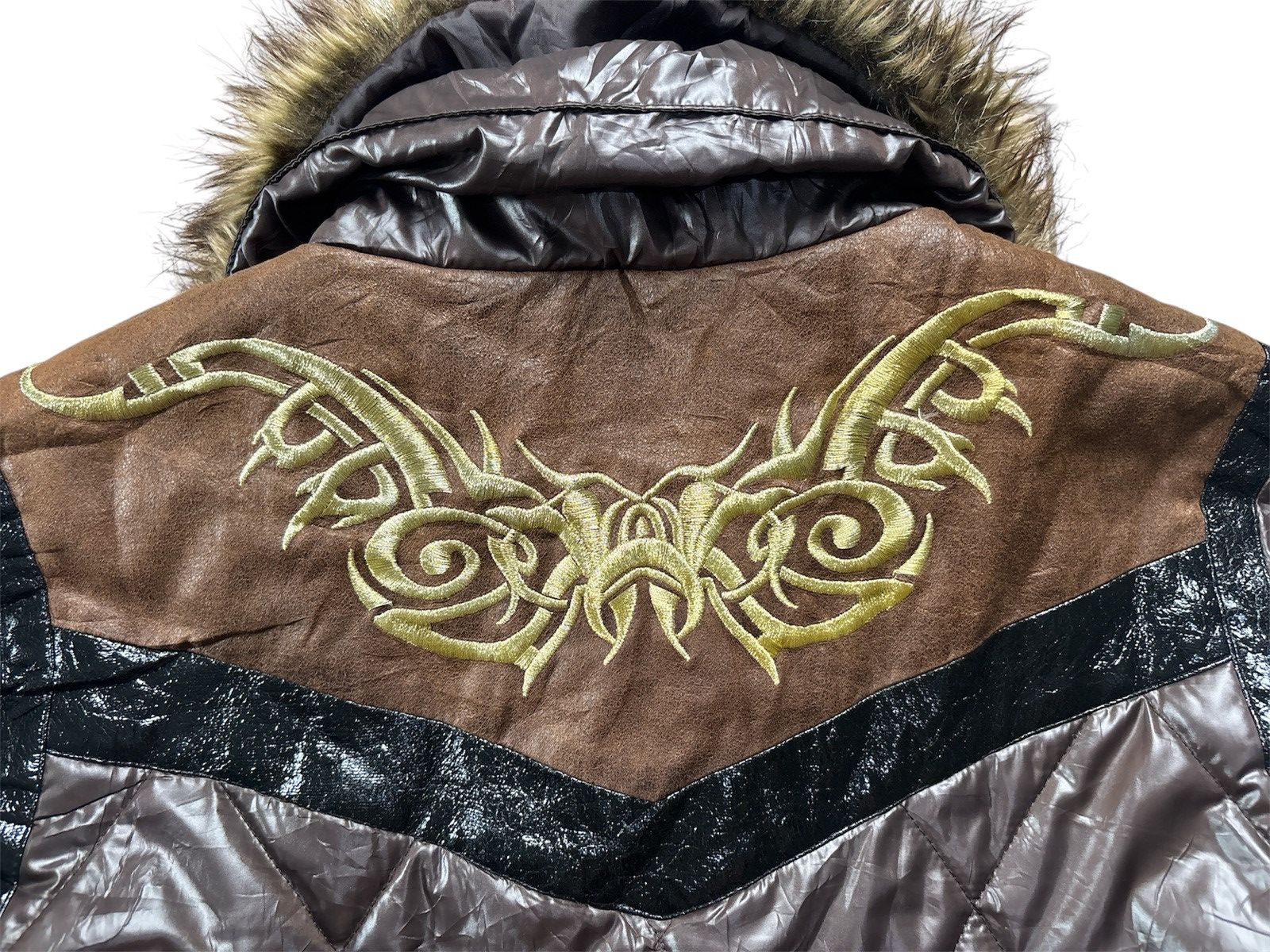 If Six Was Nine Tribal Fur Collar Quilted Jacket Size US M / EU 48-50 / 2 - 4 Thumbnail