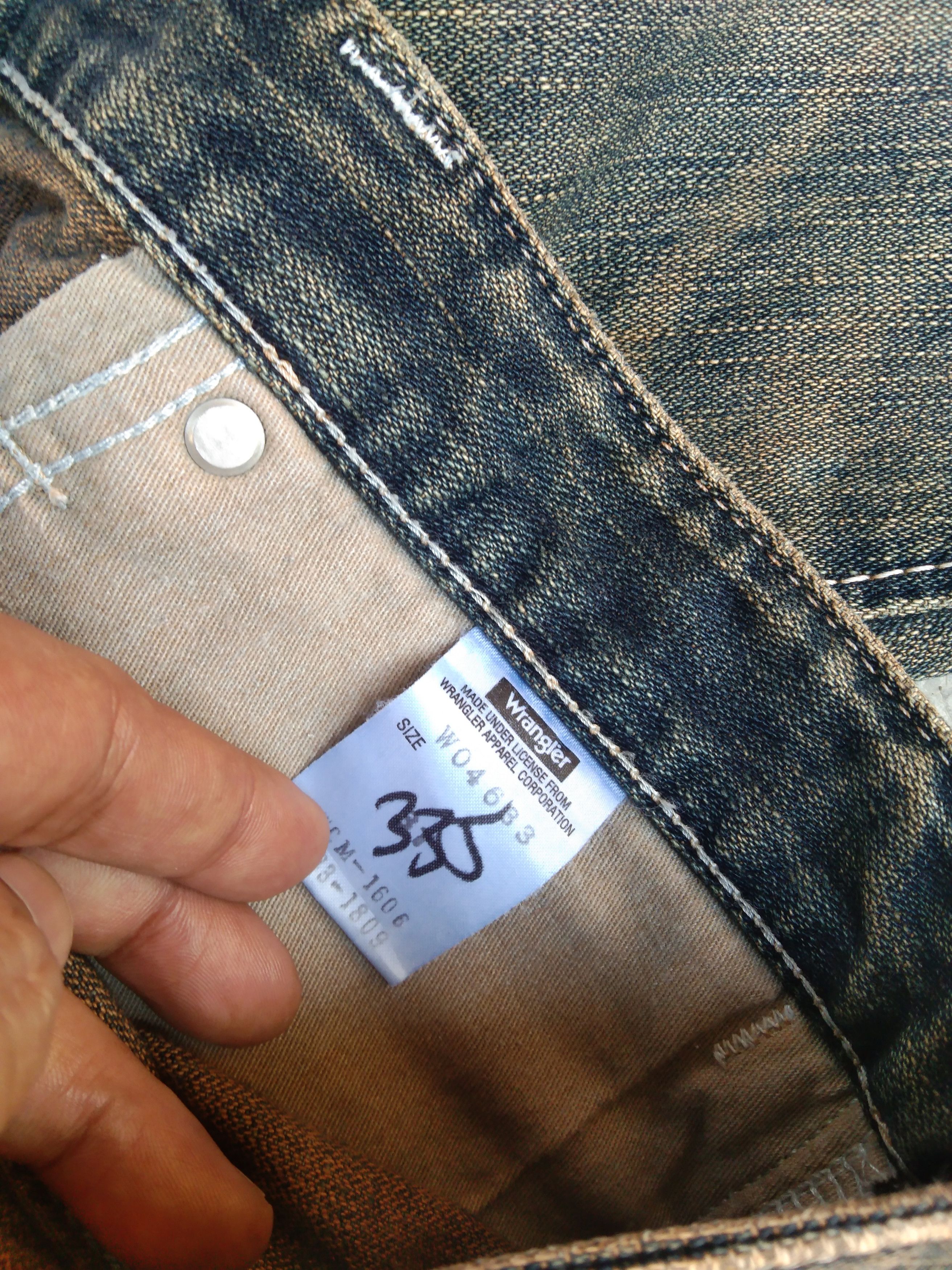 Japanese Brand × Jean × Vintage Vintage Rusty Wash Wrangler Distressed Jeans 32x32 Size US 32 / EU 48 - 7 Thumbnail