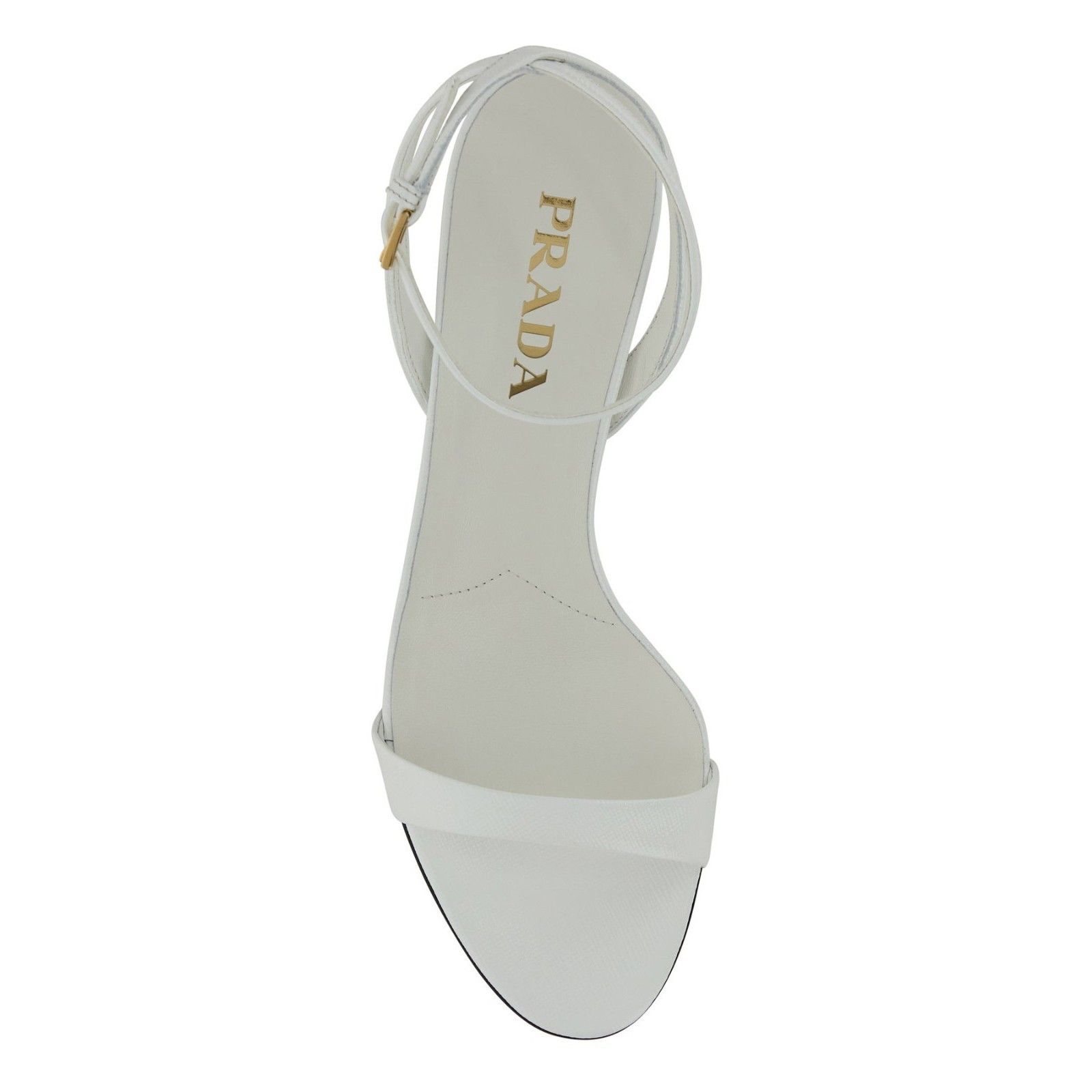 Prada PRADA White Leather 70mm Heel Sandals New And Authentic (Wom Size US 8 / IT 38 - 4 Thumbnail
