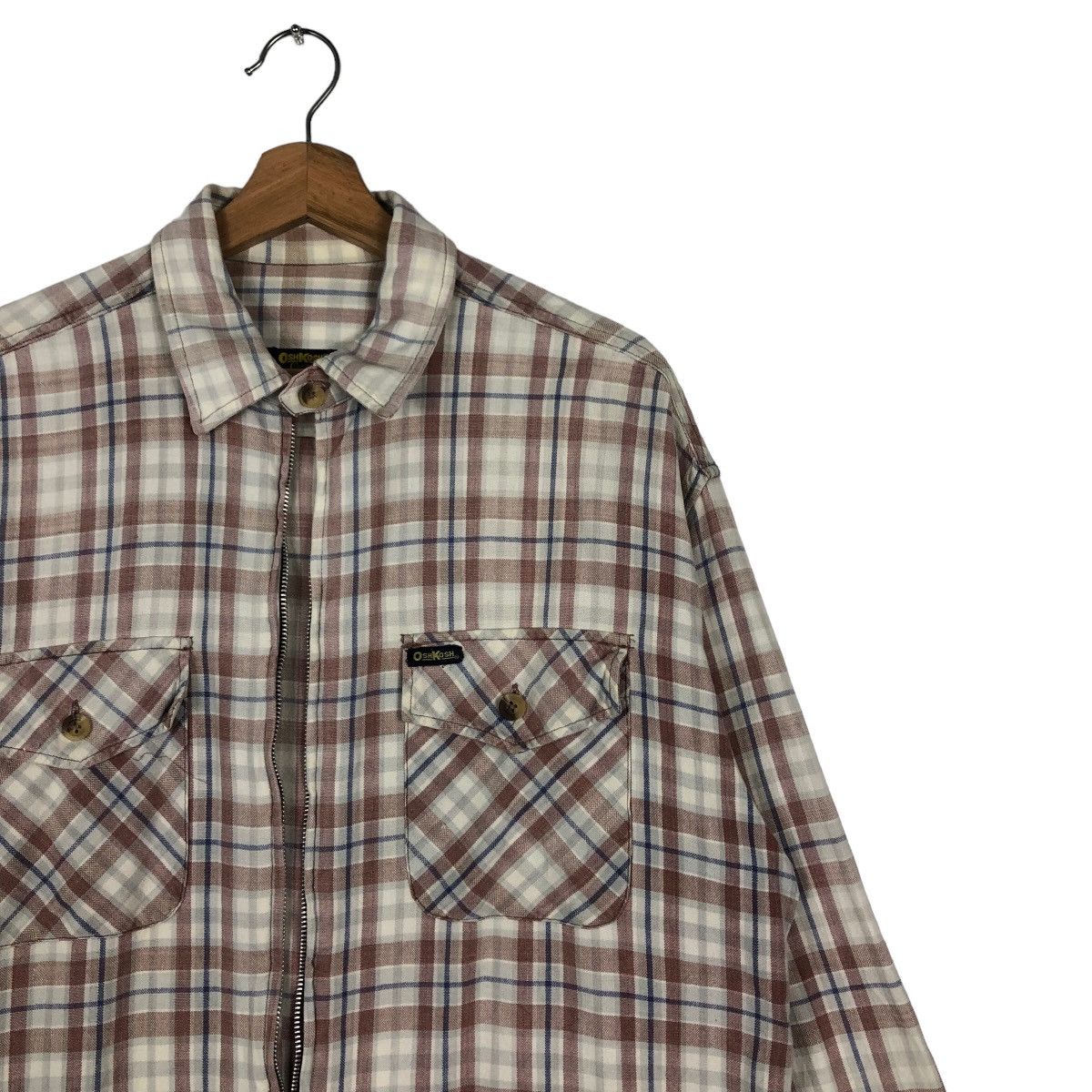 Oshkosh 🔥90’s Vintage Work Chore Jacket Oshkosh Tartan Design Size US L / EU 52-54 / 3 - 5 Thumbnail