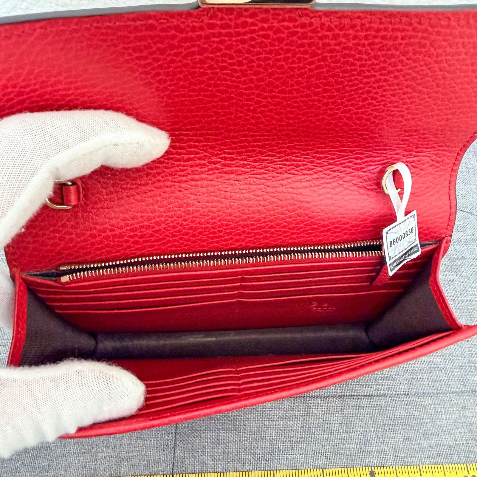 Gucci Gucci Red Leather Interlocking G Chain Bag Size ONE SIZE - 9 Thumbnail