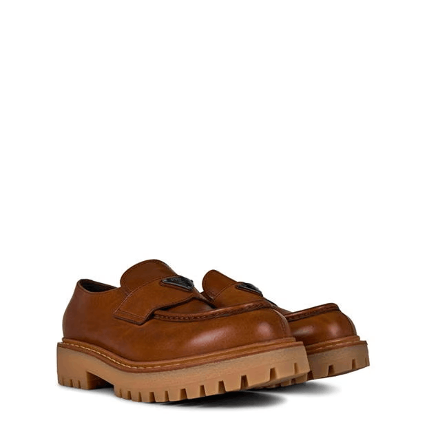 Prada Chocolate Lug Loafers Size US 10 / EU 43 - 3 Thumbnail