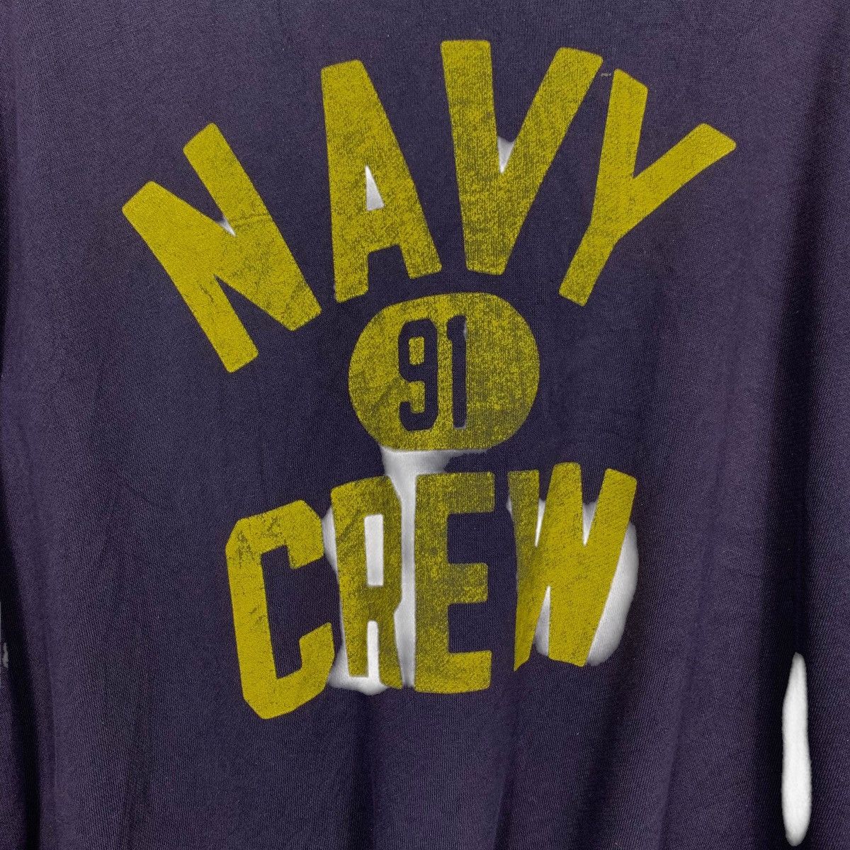 Japanese Brand NAVY CREW Big Logo R JUBILEE Sweatshirts #1758-C78 Size US M / EU 48-50 / 2 - 10 Thumbnail