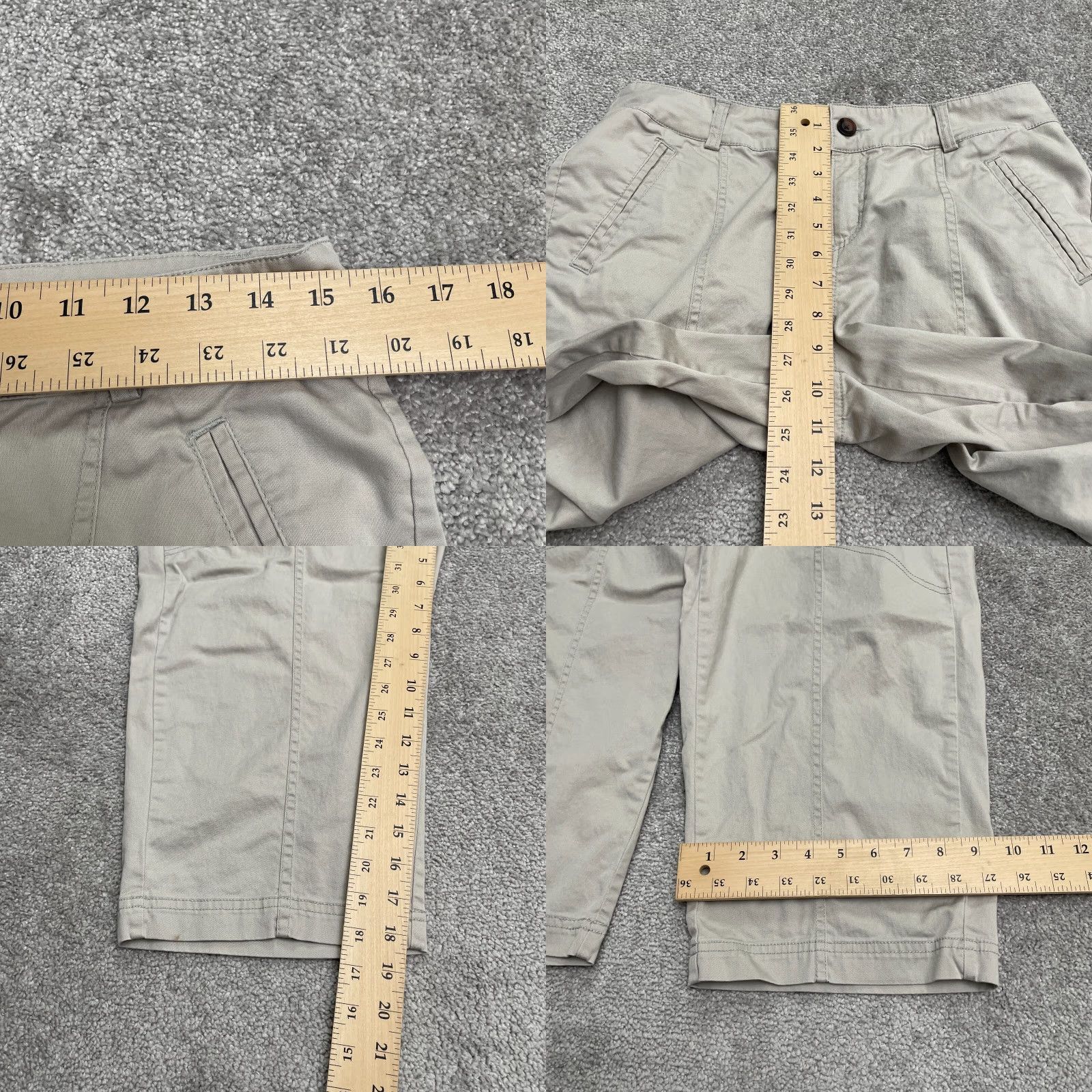 Vintage Woolrich Pants Womens 4 Capri Brown 31x18 Mid Rise Straight Leg Casual Outdoor Cotton Blend Canvas Size 27" / US 4 / IT 40 - 9 Thumbnail