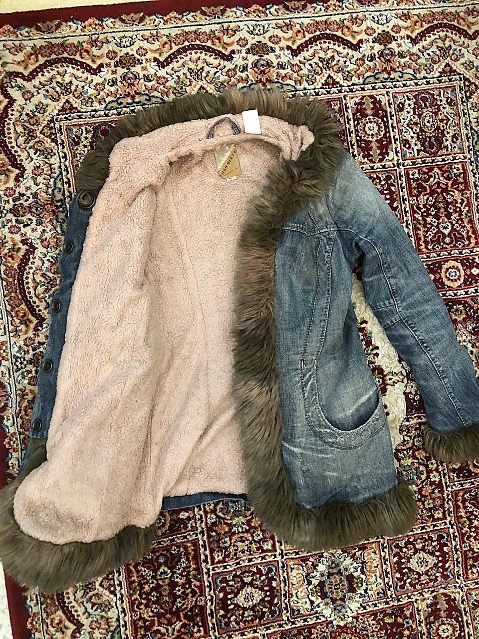 Miss Sixty Miss Sixty Vintage Afghan Denim Faux Fur Y2K Jacket small Size S / US 4 / IT 40 - 3 Thumbnail