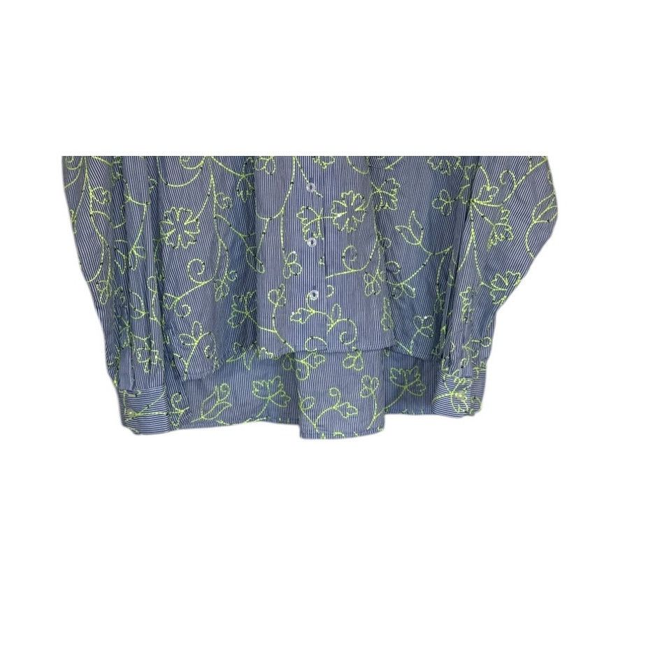Anthropologie Anthropologie Maeve Shirt Women 2 Blue Embroidered Button Up Size XS / US 0-2 / IT 36-38 - 3 Thumbnail