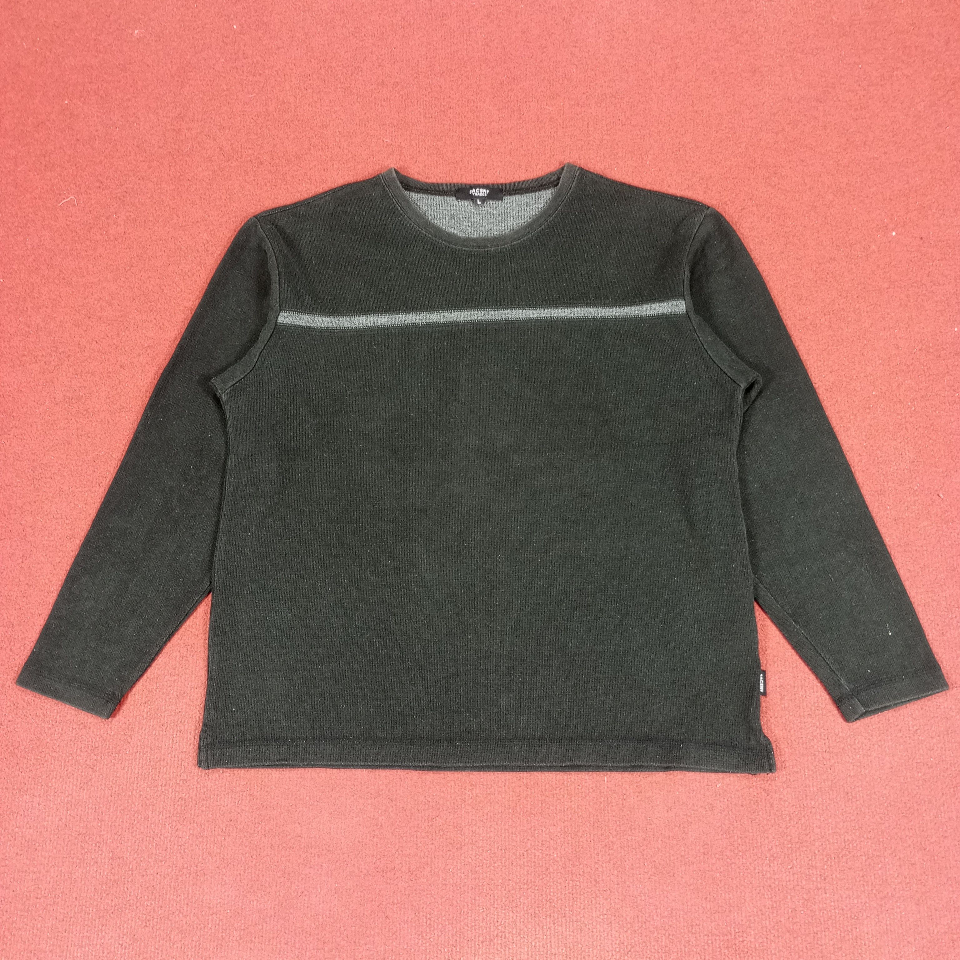 Designer × Vintage × Yohji Yamamoto Sacsny Yohji Yamamoto Brand Custom Art Long Sleeve Tshirt Size US L / EU 52-54 / 3 - 3 Thumbnail