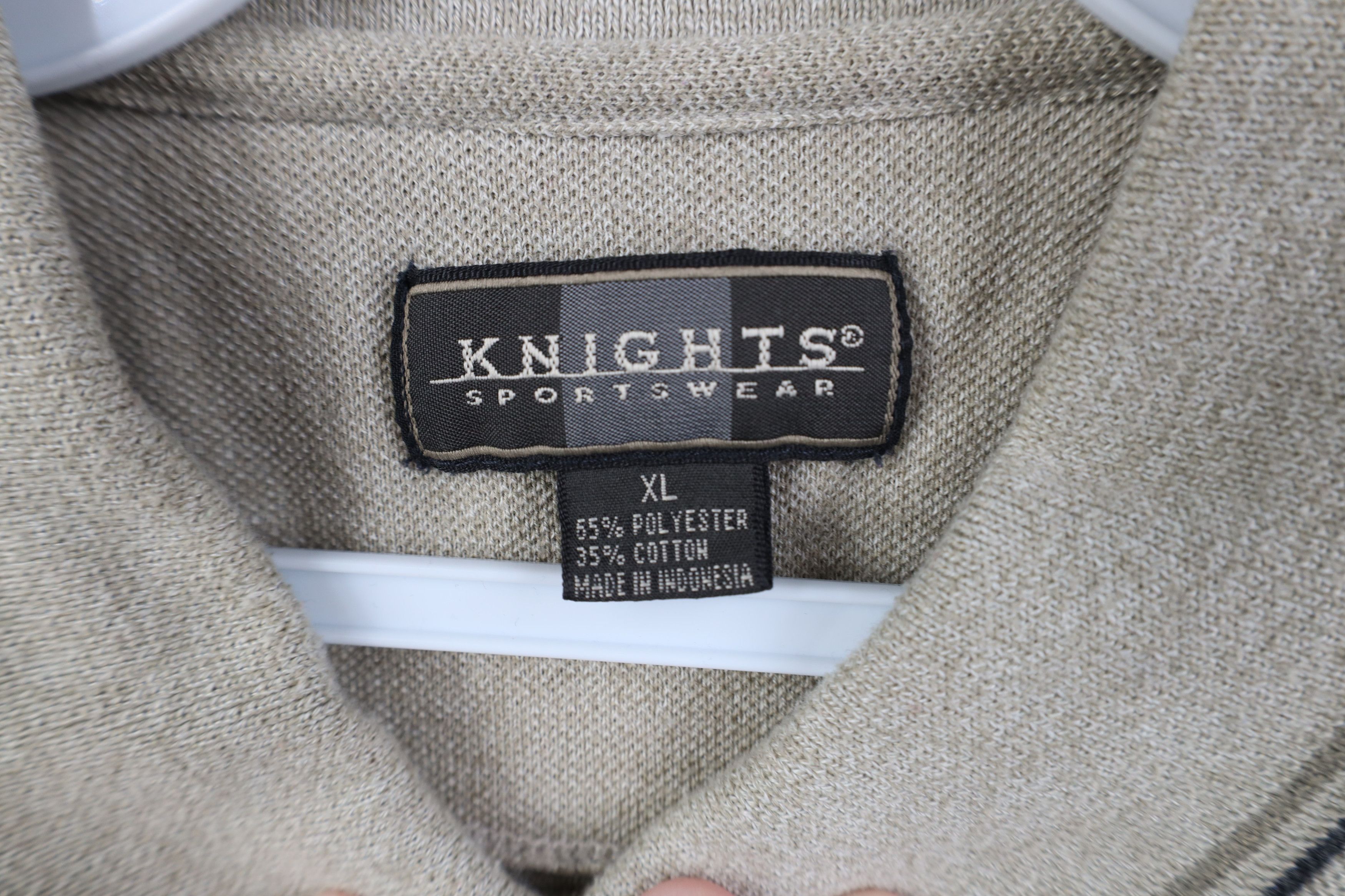 Vintage Vintage 90s Streetwear Block Knit Golf Polo Shirt Earth Tone Size US XL / EU 56 / 4 - 8 Thumbnail