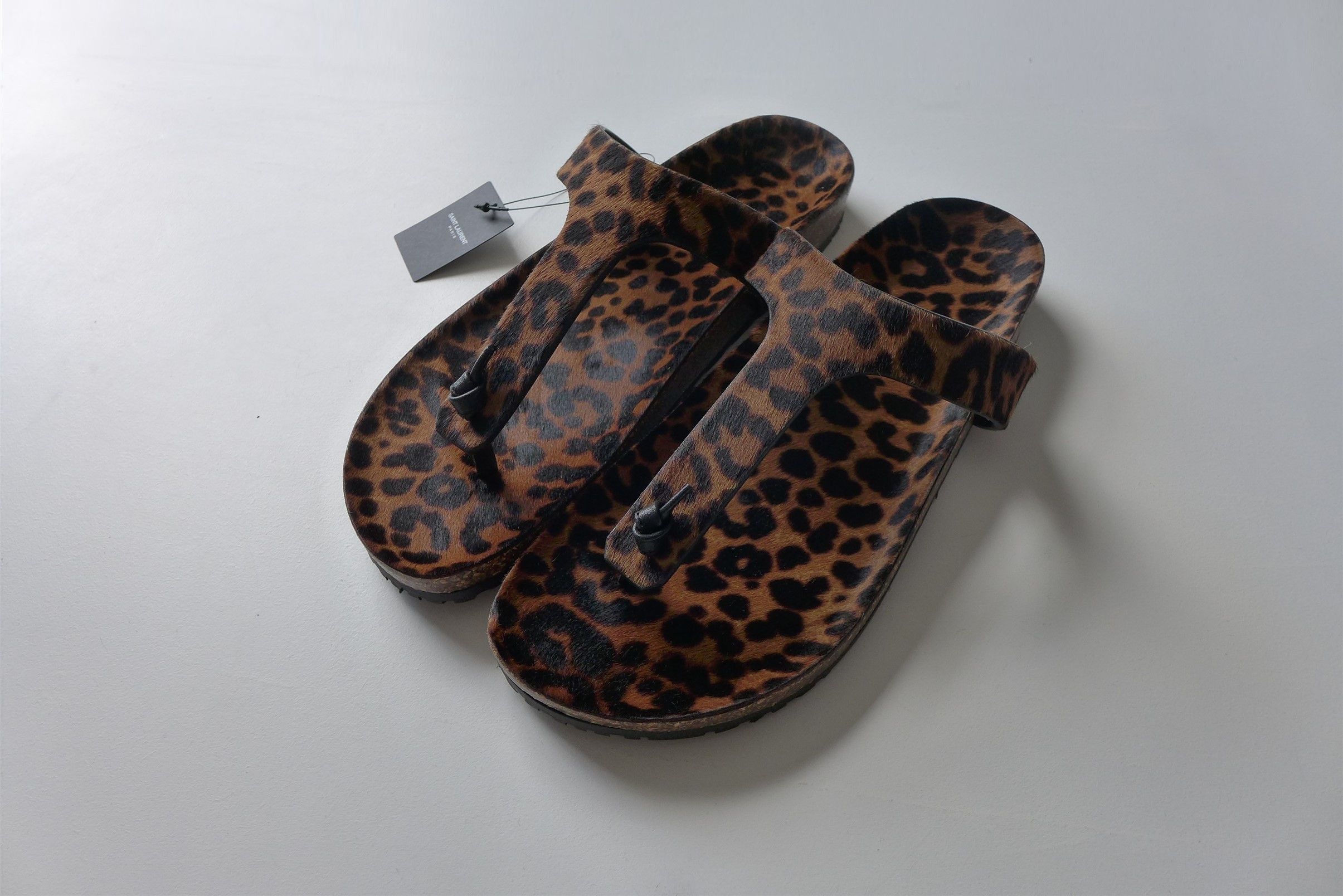 Saint Laurent Paris Saint Laurent Jimmy Sandals - Leopard Print Calf Fur Size US 10 / EU 43 - 4 Thumbnail