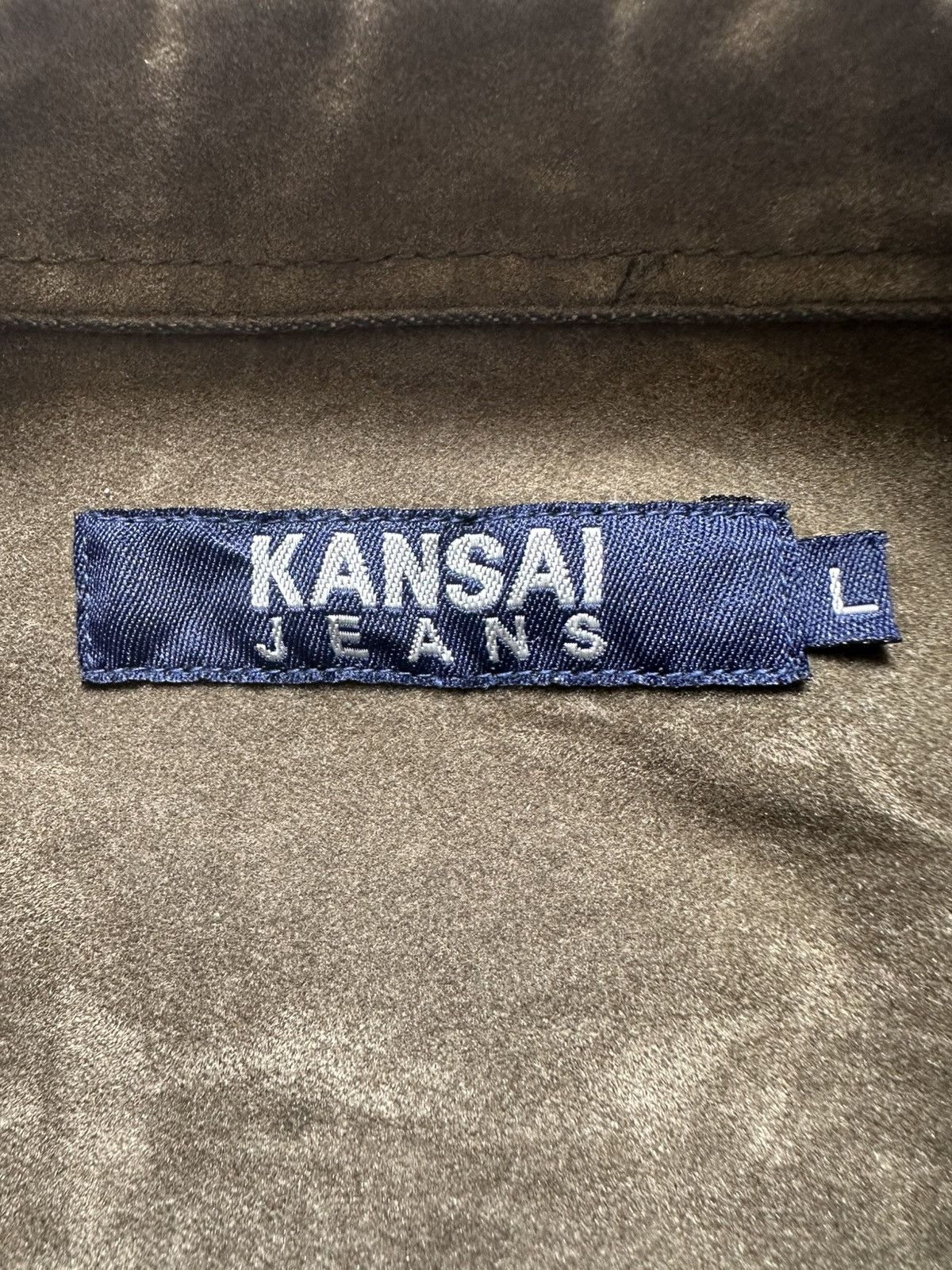 Kansai Yamamoto 00's Kansai Jeans moleskin denim shirt Size US L / EU 52-54 / 3 - 10 Thumbnail