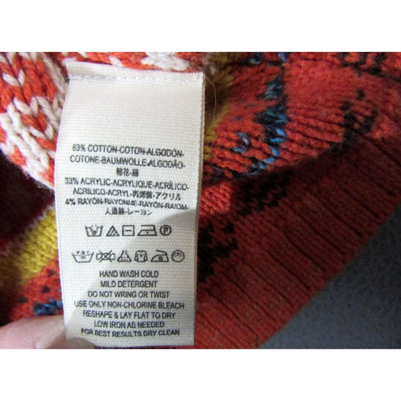 Free People Free People Sweater Vest Womens Large Orange Fair Isle Knit Cropped Boho Size L / US 10 / IT 46 - 3 Thumbnail