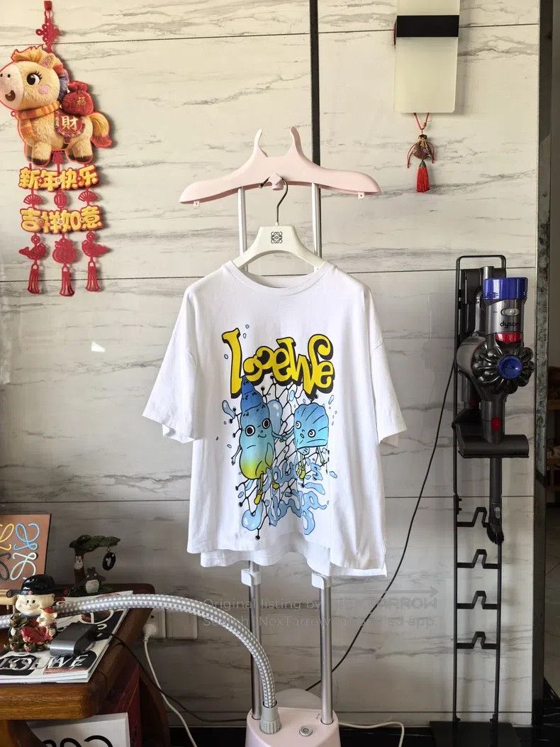Loewe Loewe White cartoon seashell print short sleeve Size S / US 4 / IT 40 - 1 Thumbnail