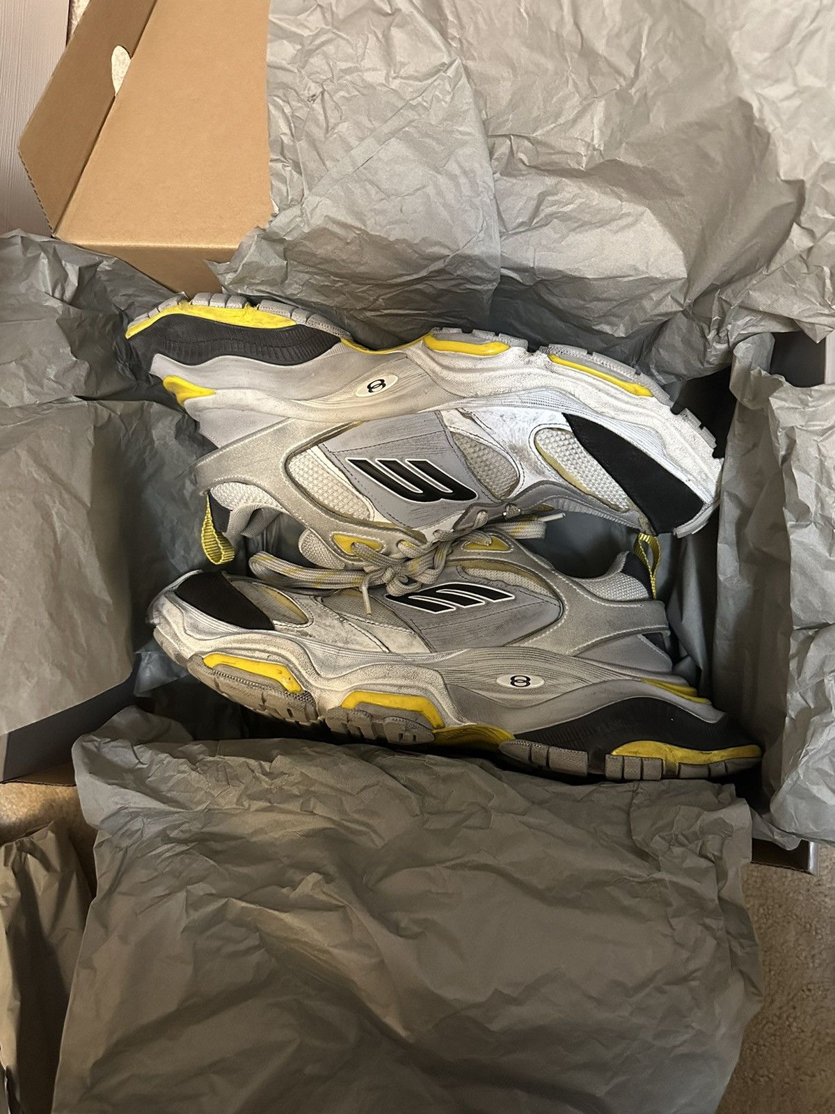 image of Balenciaga Cargo Sneaker in Yellow, Men's (Size 11)