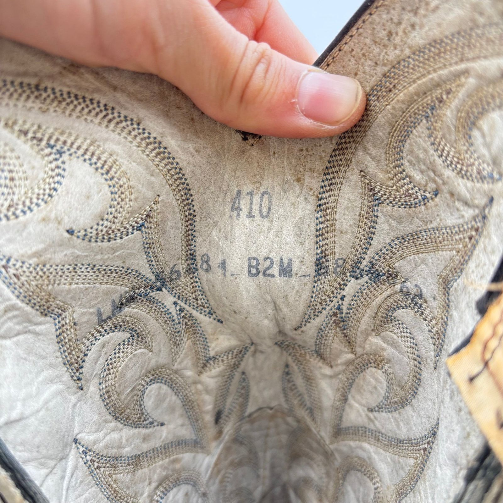 Larry Mahan Vintage 80s Larry Mahan Cowboy Boots Western Lizard 10 D Size US 10 / EU 43 - 9 Thumbnail