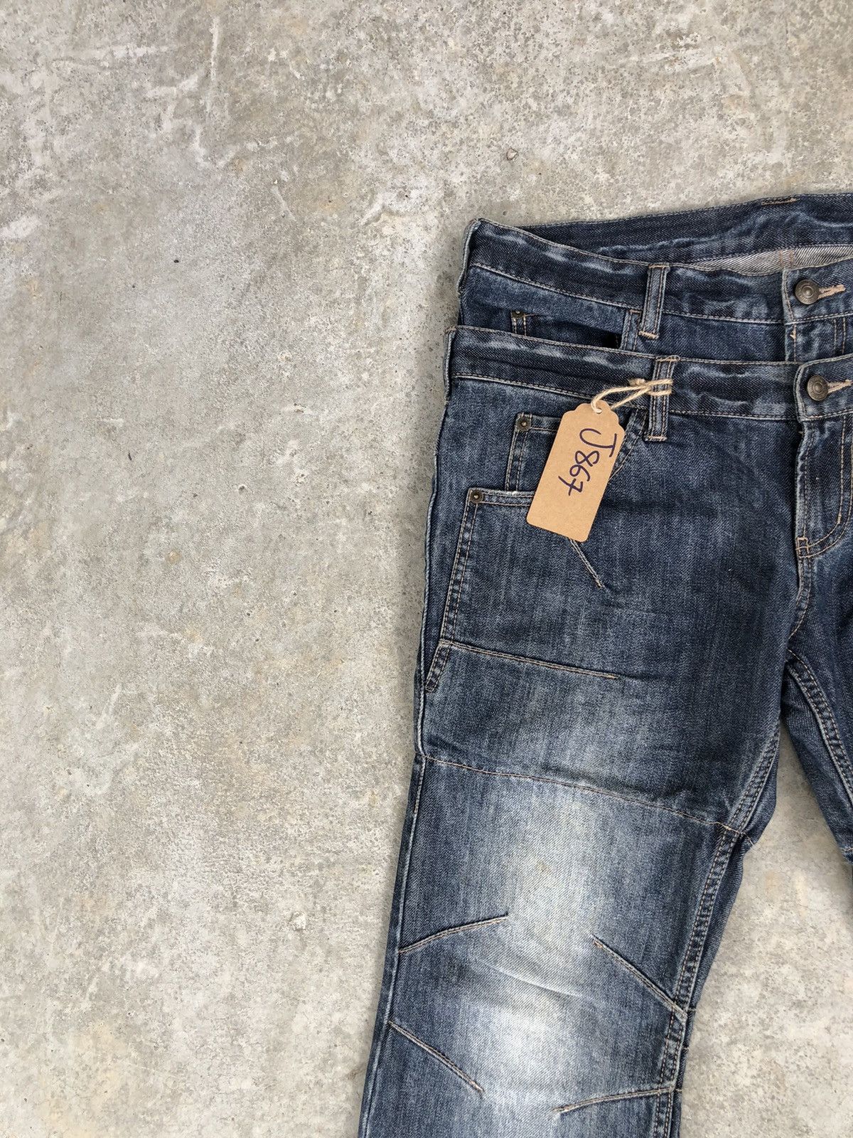 PPFM PPFM Double Waist Distressed Jeans Size US 33 - 5 Thumbnail