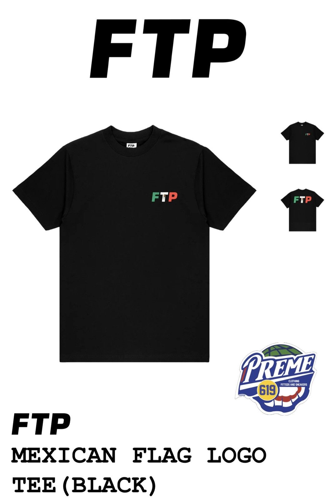 Fuck The Population FTP Mexico flag logo tee ( XL, black) Size US XL / EU 56 / 4 - 4 Thumbnail