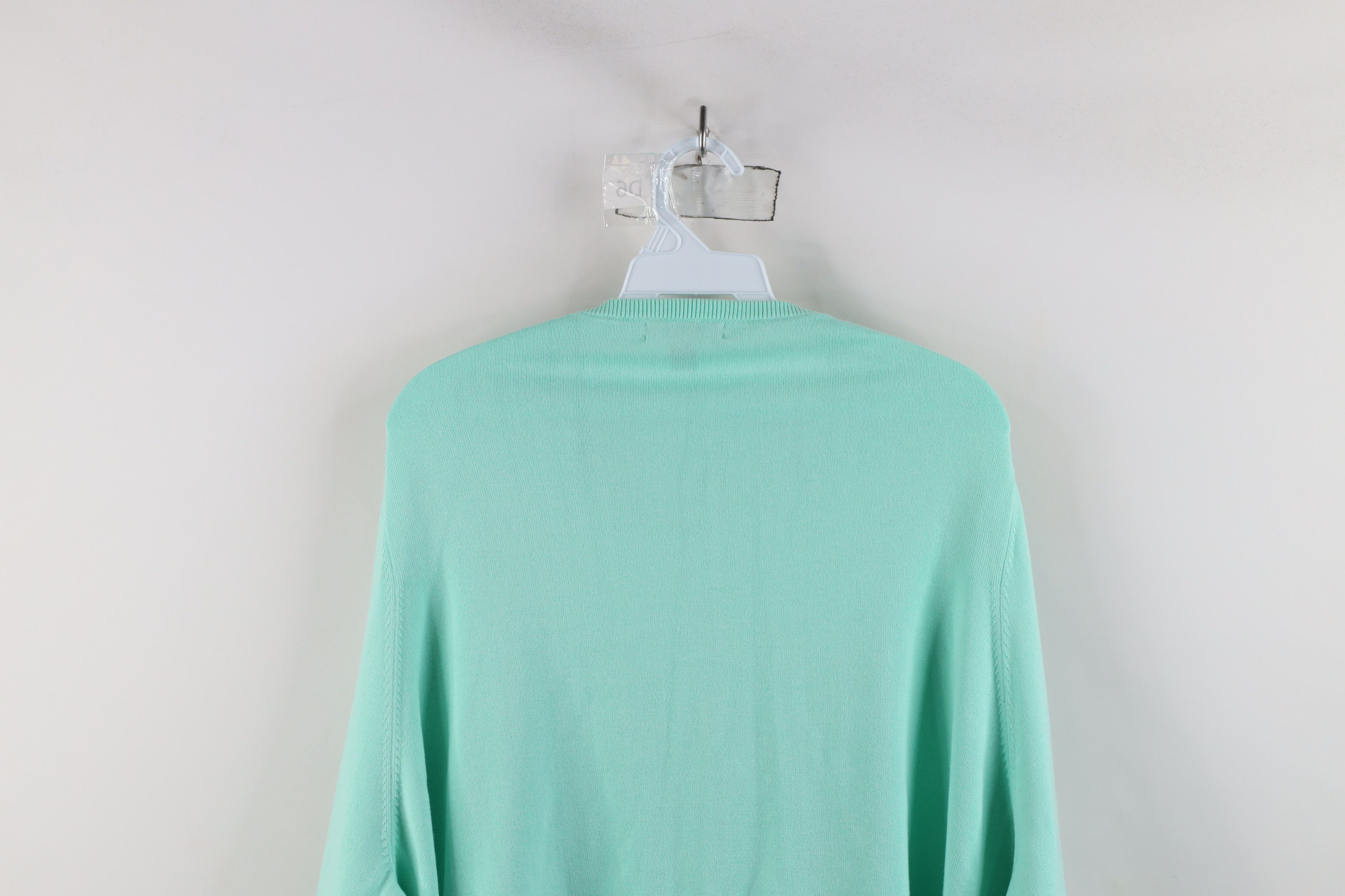 Lands' End × Vintage Vintage Lands End Cotton Knit Cardigan Sweater Mint Green Size 3XL / US 20-22 - 10 Thumbnail