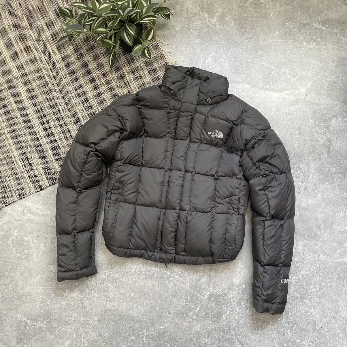 TNF BOMBER DOWN JACKET PUFFER GREY THE NORTH FACE NUP 90s hy
