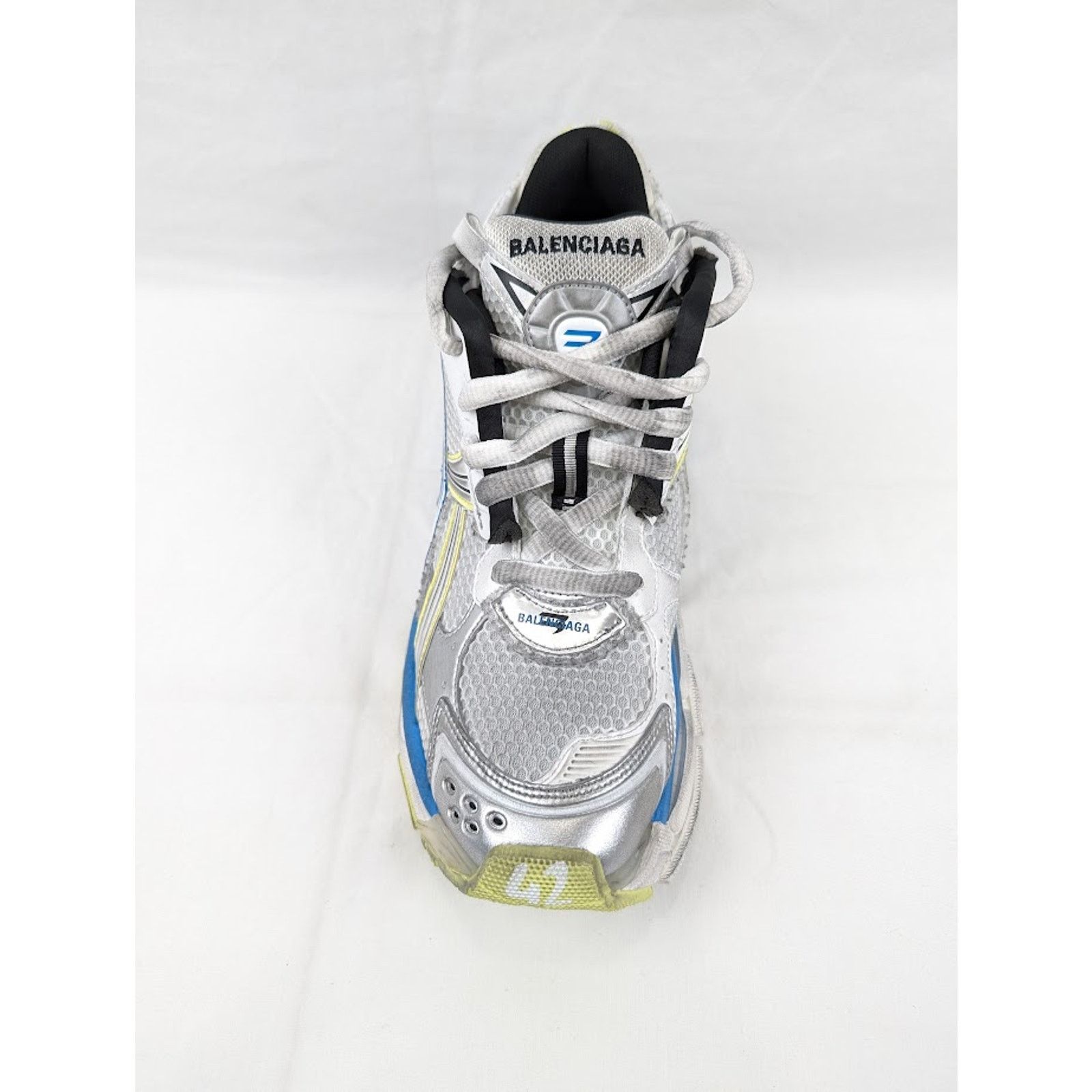 Balenciaga o1rshd1 Rubber Runner in White/Yellow/Blue Size US 12 / EU 45 - 6 Thumbnail