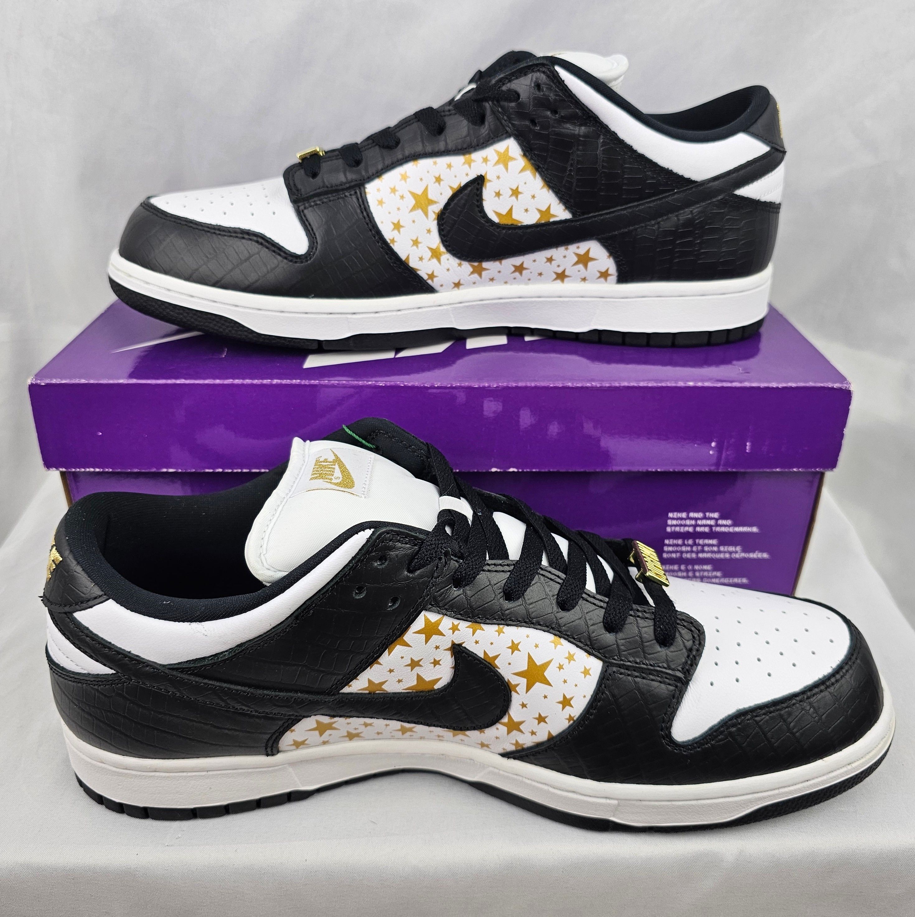 Nike Nike Dunk SB Low x Supreme Stars Black 2021 Men's Size 13 US Size US 13 / EU 46 - 3 Thumbnail