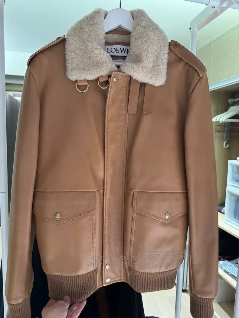 Loewe Loewe Leather and fur blend jacket leather coat show model Size US S / EU 44-46 / 1 - 1 Thumbnail
