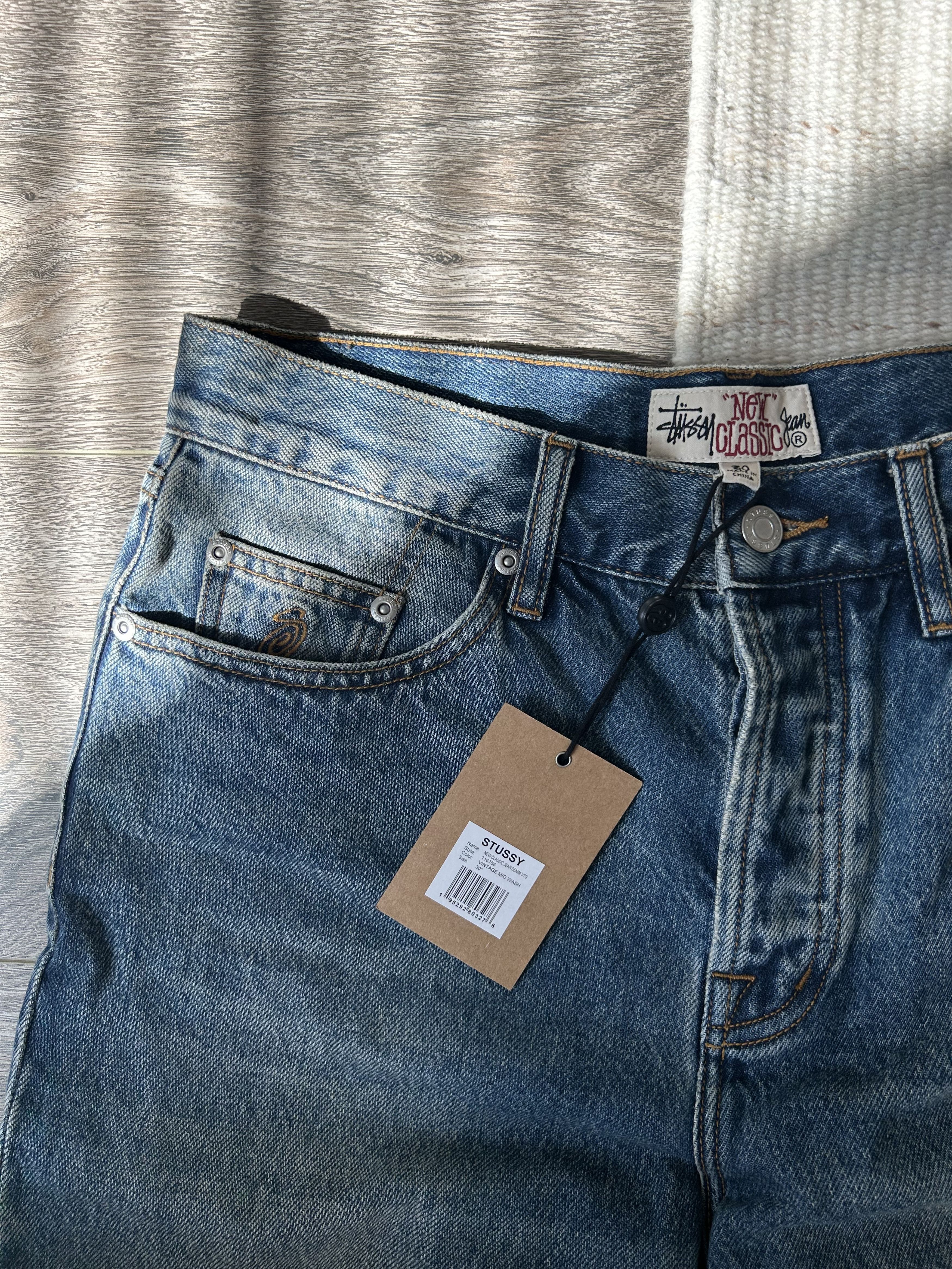 Stussy Stussy new classic jean denim - vintage mid wash Size US 30 / EU 46 - 6 Thumbnail
