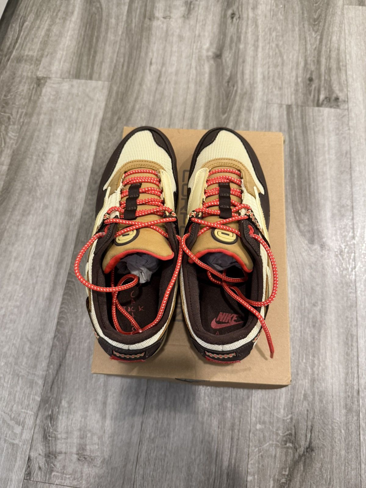 Nike × Travis Scott NIKE Air Max 1 Travis Scott Cactus Jack Baroque Brown Size US 10.5 / EU 43-44 - 3 Thumbnail