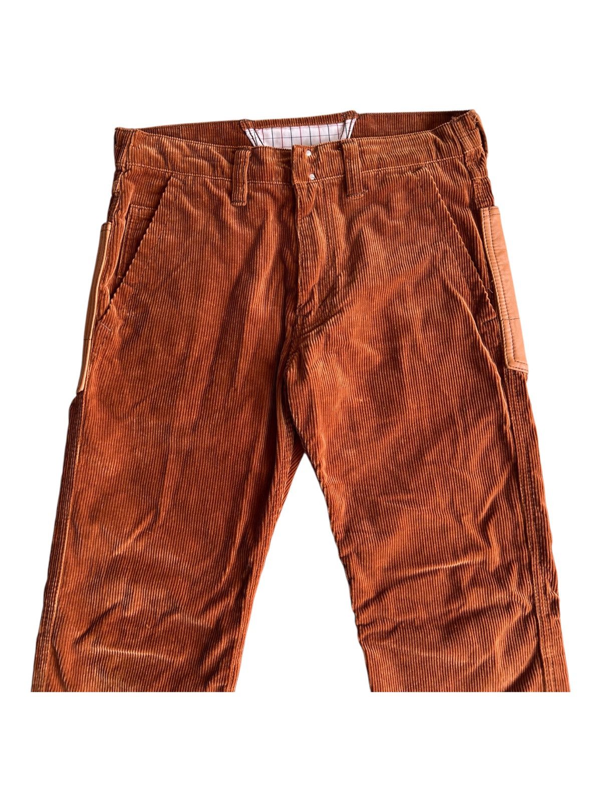 Carhartt × Junya Watanabe FW08 JW Hybrid Leather Pockets Corduroy Wide Baggy Pants Size US 31 - 5 Thumbnail