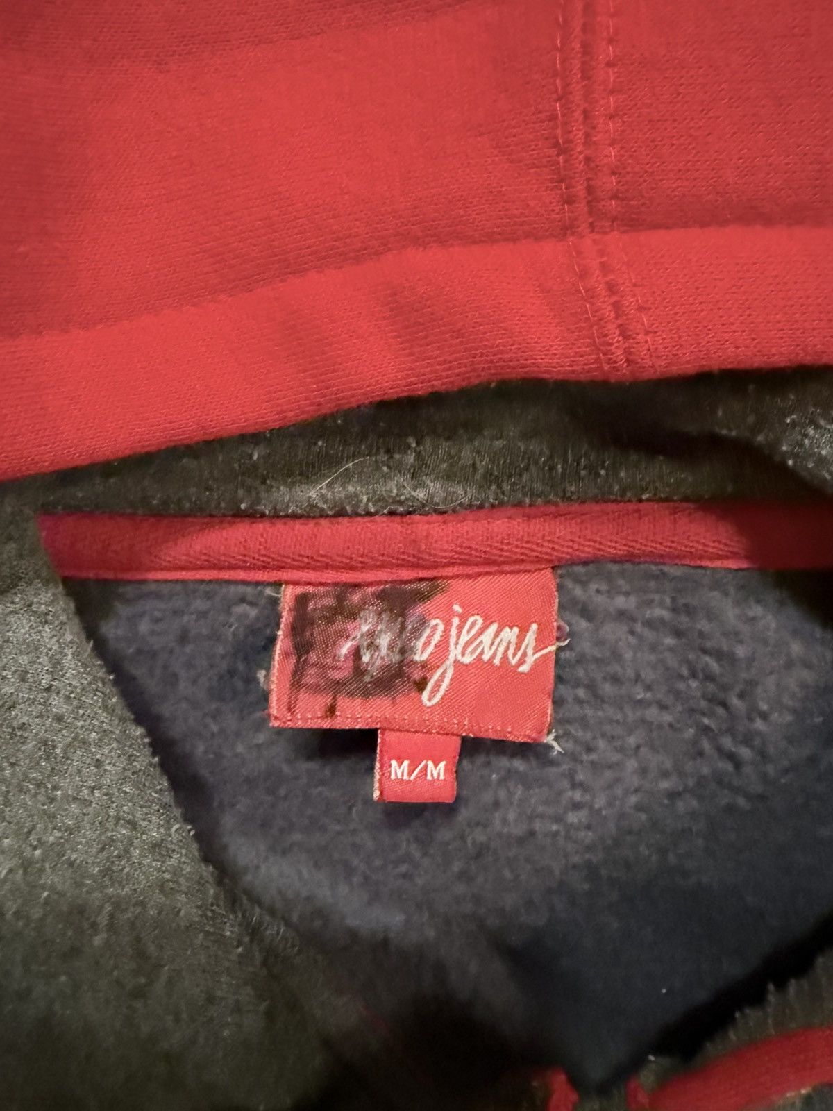 Other Y2K Exco Jeans Gray & Red Baggy Embroidered Hip Hop Hoodie Size US M / EU 48-50 / 2 - 3 Thumbnail