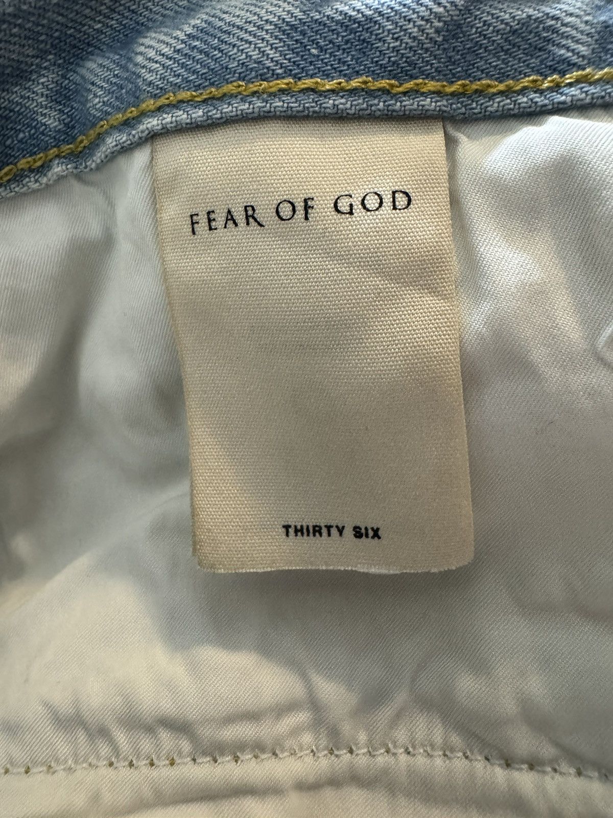 Fear of God Distressed Denim Zipped Hem Denim Size US 36 / EU 52 - 13 Thumbnail