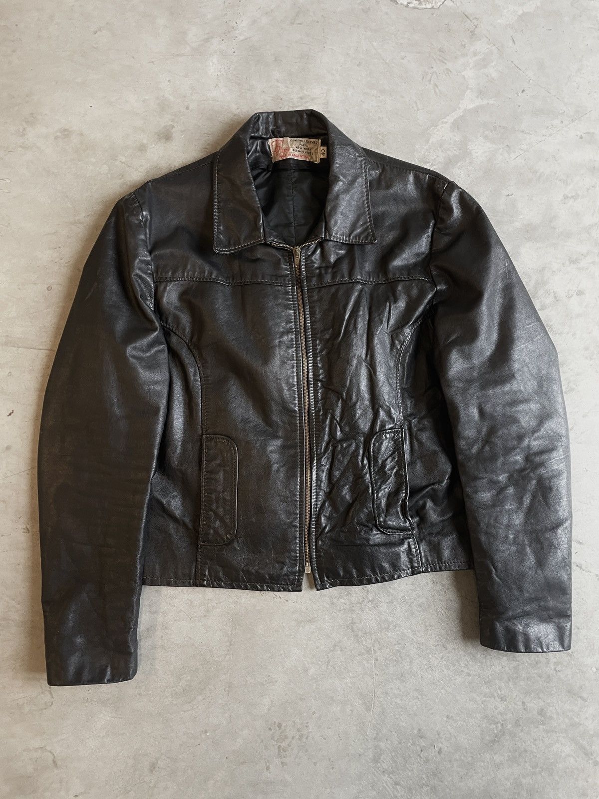Vintage Vintage Slim Leather Jacket Size US M / EU 48-50 / 2 - 1 Thumbnail