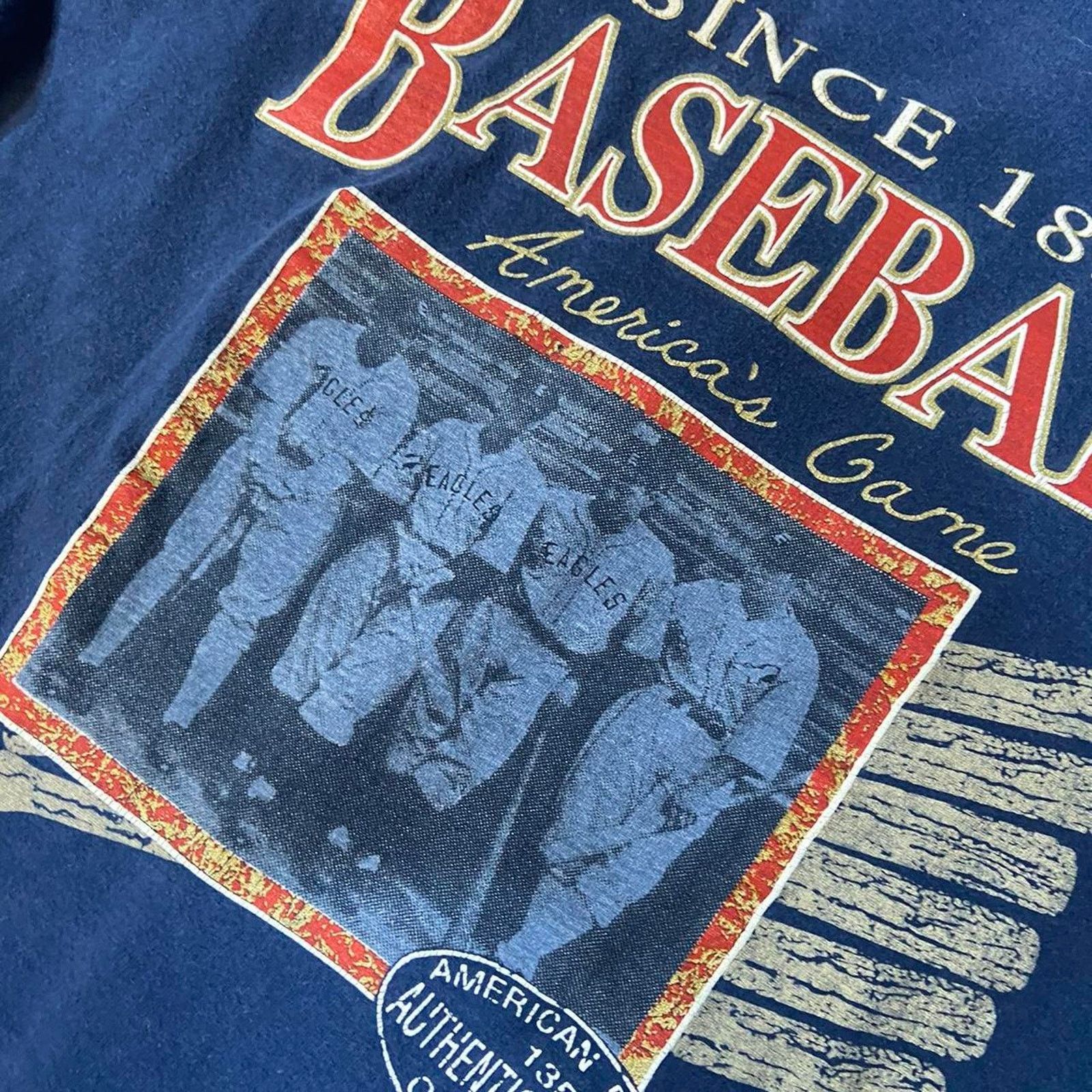 Disney 90s navy baseball tee shirt Size US M / EU 48-50 / 2 - 2 Thumbnail