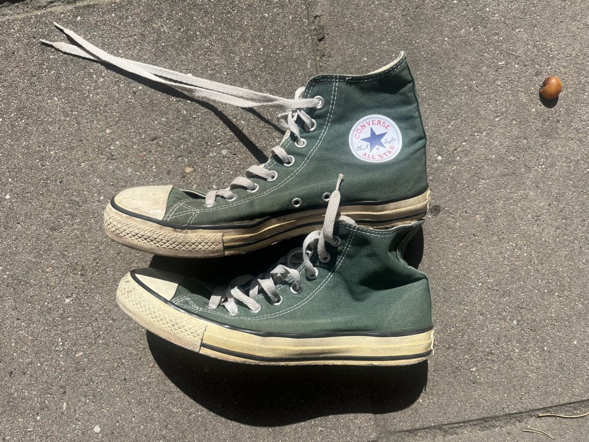 Converse Vintage Converse Chuck 70 High Washed Green Trashed 90s y2k Size US 9 / EU 42 - 9 Thumbnail