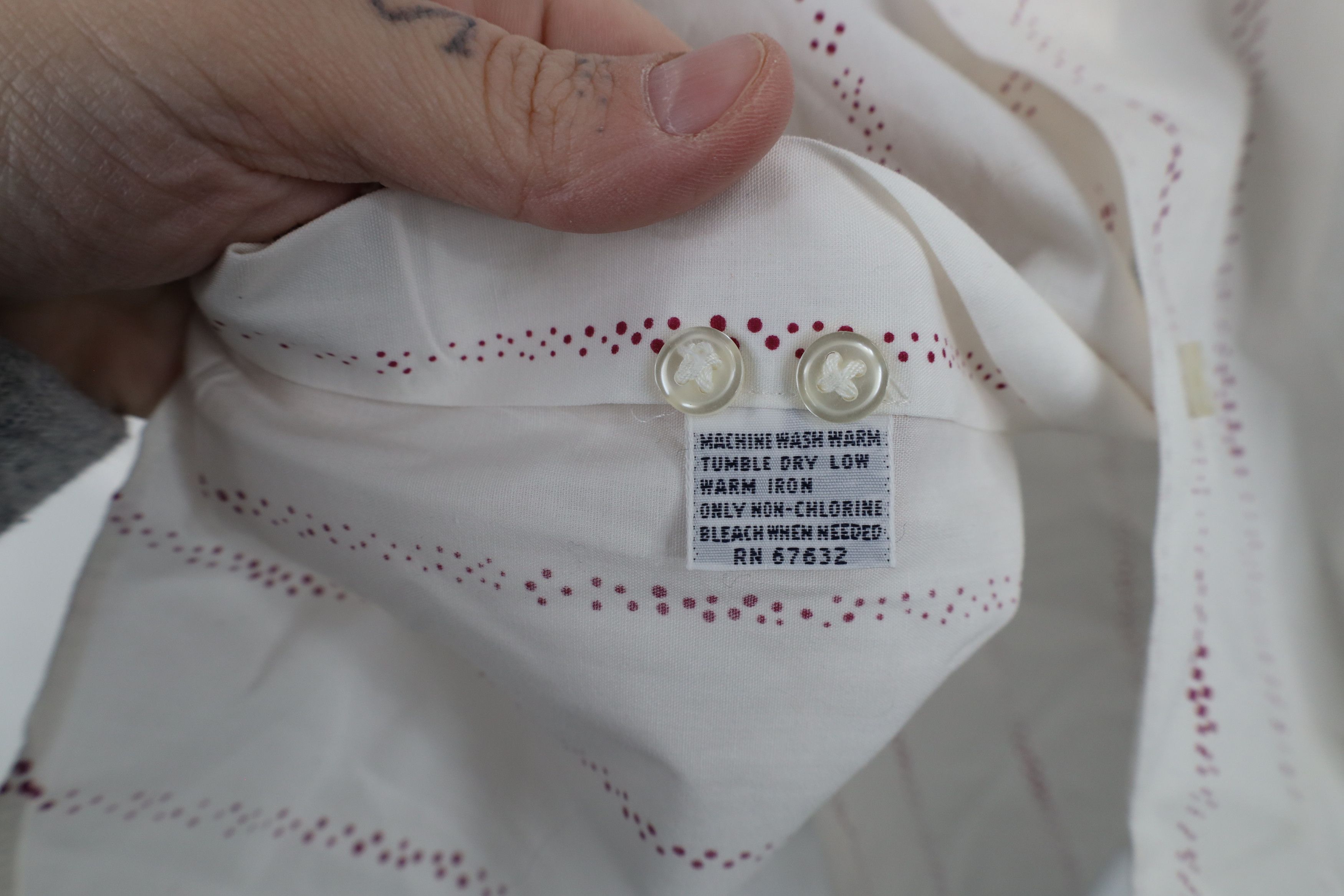 Vintage Vintage 90s Streetwear Polka Dot Collared Button Shirt Size US M / EU 48-50 / 2 - 5 Thumbnail